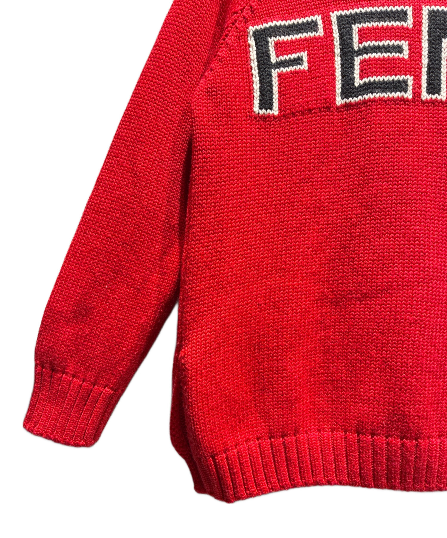 中古・古着通販】FENDI (フェンディ) タートルネックニット レッド