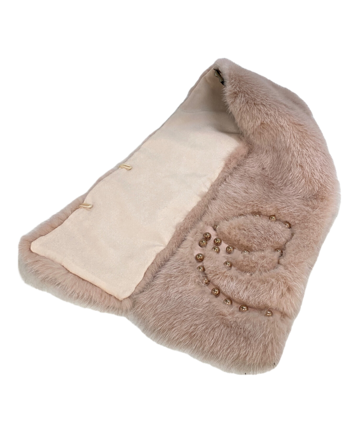 中古・古着通販】FENDI (フェンディ) ミンクファーティペット ピンク