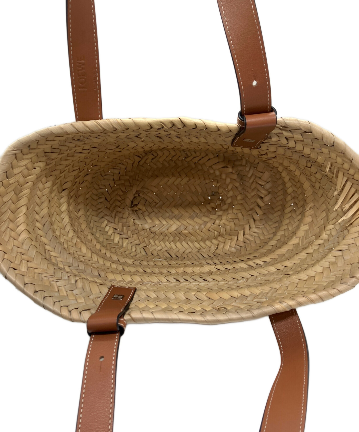 中古・古着通販】LOEWE (ロエベ) バスケットスモールバッグ ナチュラル