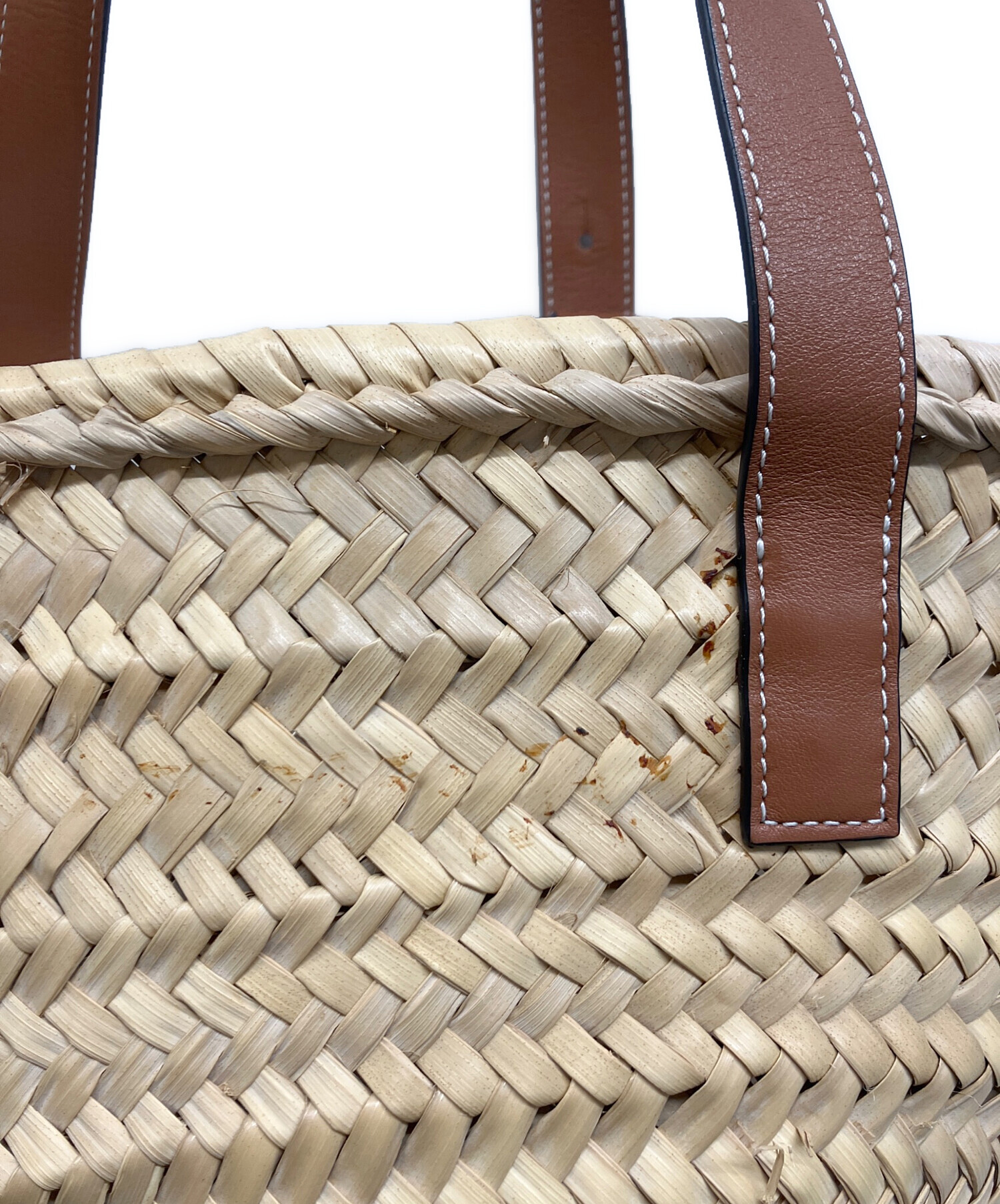 中古・古着通販】LOEWE (ロエベ) バスケットスモールバッグ ナチュラル