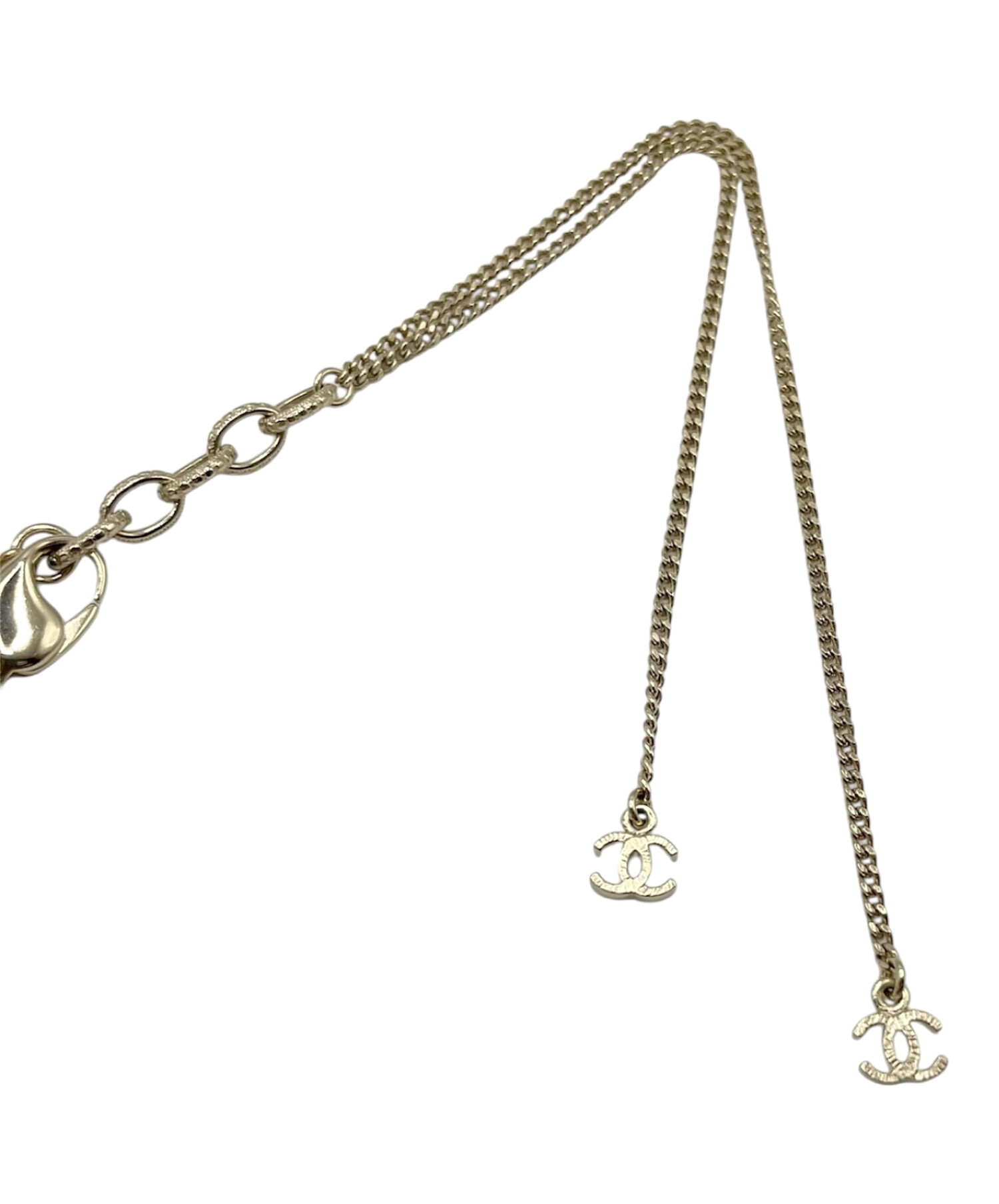 CHANELネックレスココマークカメリアパール シャネルフェイクパールネックレス ココマーク カメリア シルバー金具