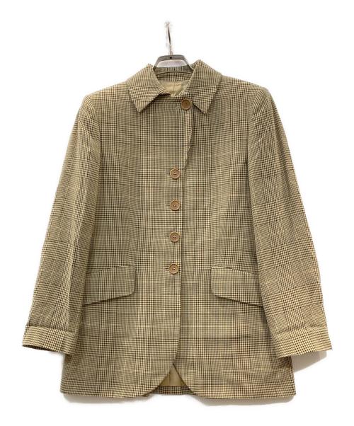 【未使用　タグ付】エンポリオアルマーニ　ノーカラージャケット　ベージュ 中古・古着通販】EMPORIO ARMANI (エンポリオアルマーニ) チェック