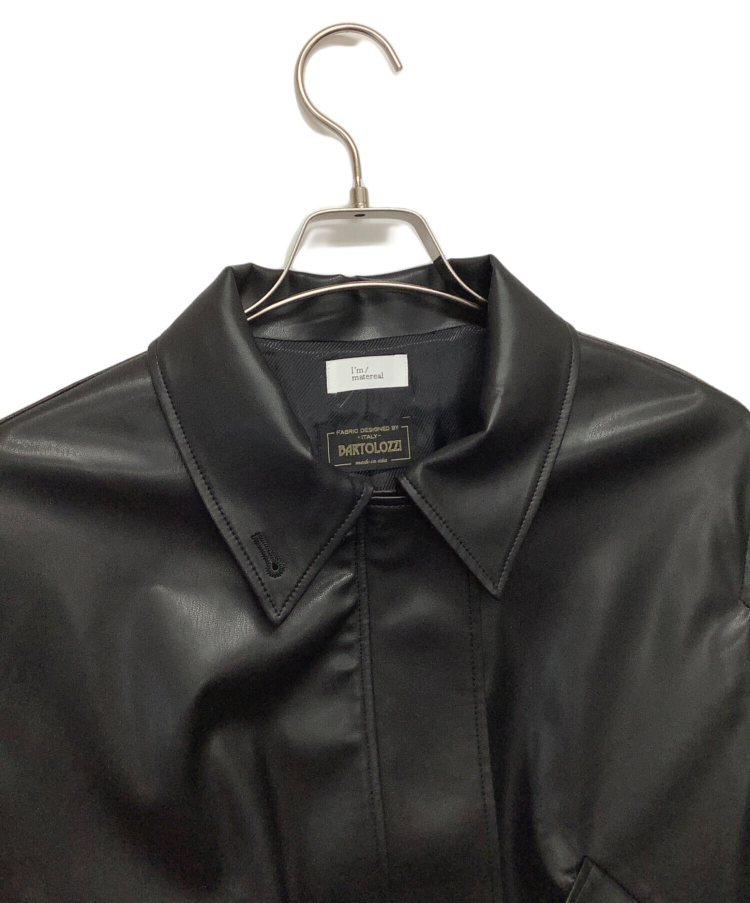 I’m/material イマテリアル　レザージャケット　ブラウン　deres 中古・古着通販】I'm/matereal (イマテリアル) エコレザージャケット