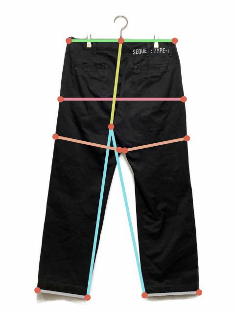 中古・古着通販】SEQUEL (シークエル) TYPE-F チノパンツ ブラック