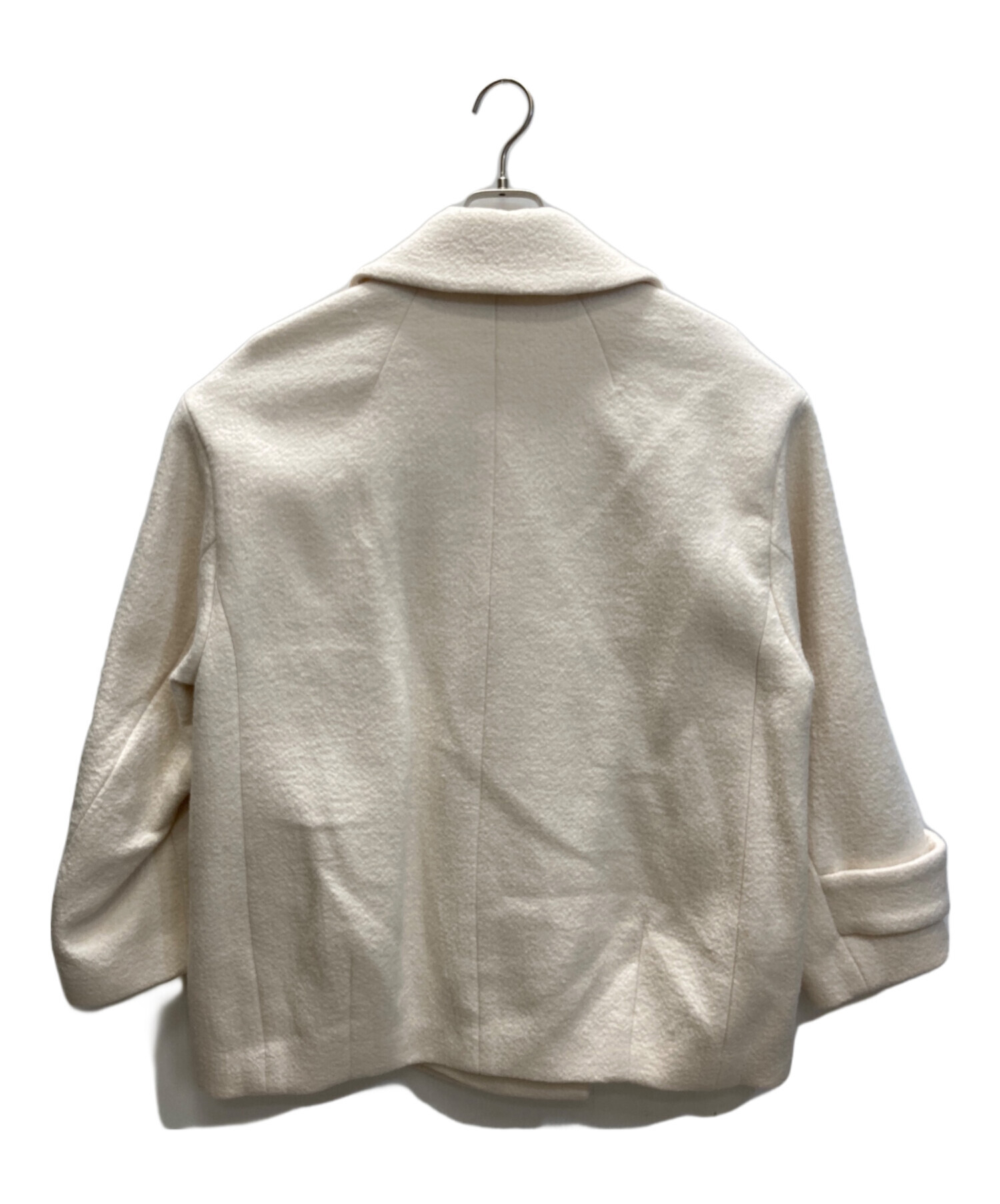 中古・古着通販】CADUNE (カデュネ) 金釦Pコート アイボリー サイズ:38