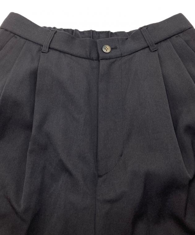 パンツ argue WOOL WIDE TUCK PANTS WOOL WIDE TUCK PANTS/BLACK | ARGUE