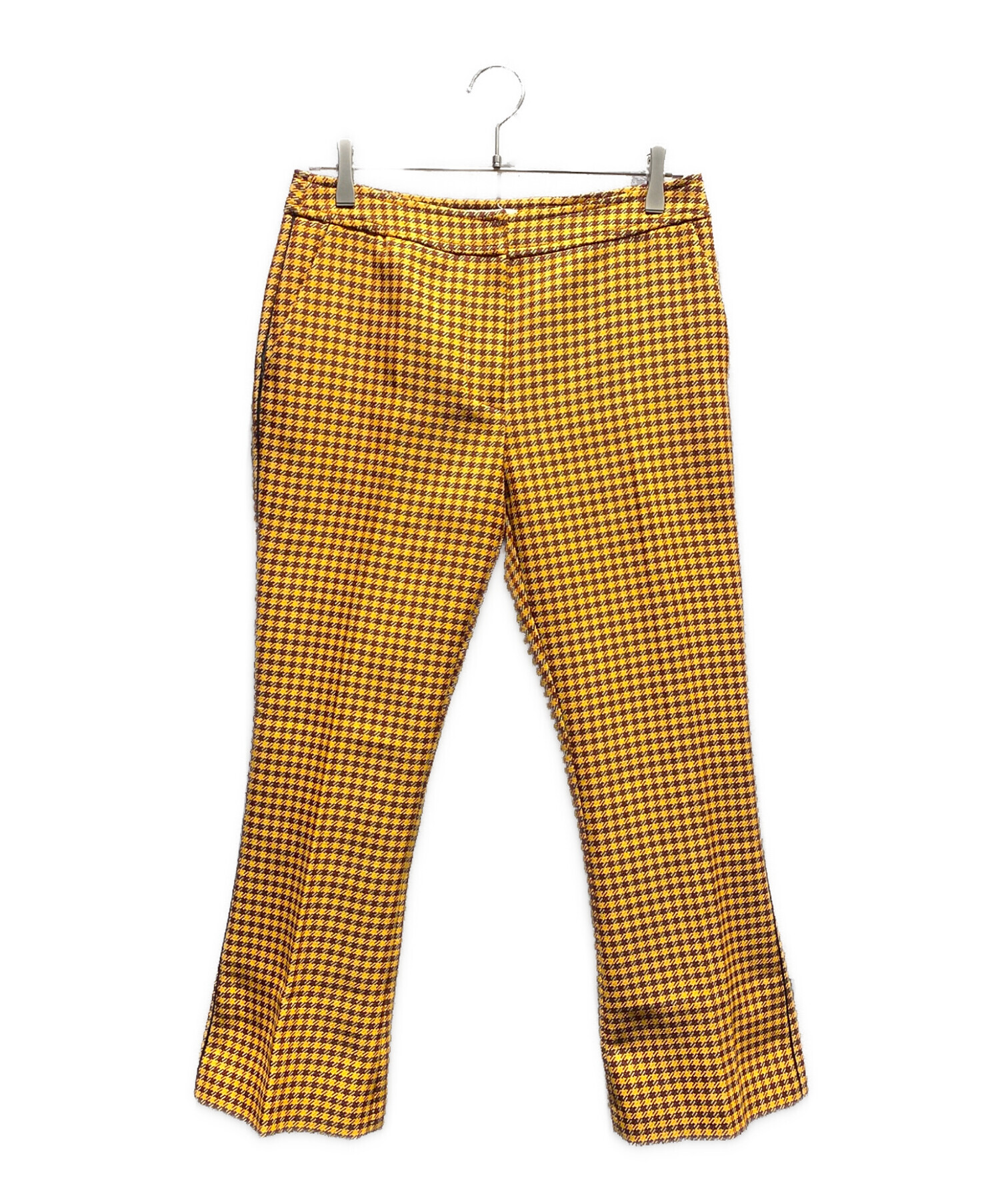 中古・古着通販】MARNI (マルニ) クロップドパンツ オレンジ×ボルドー