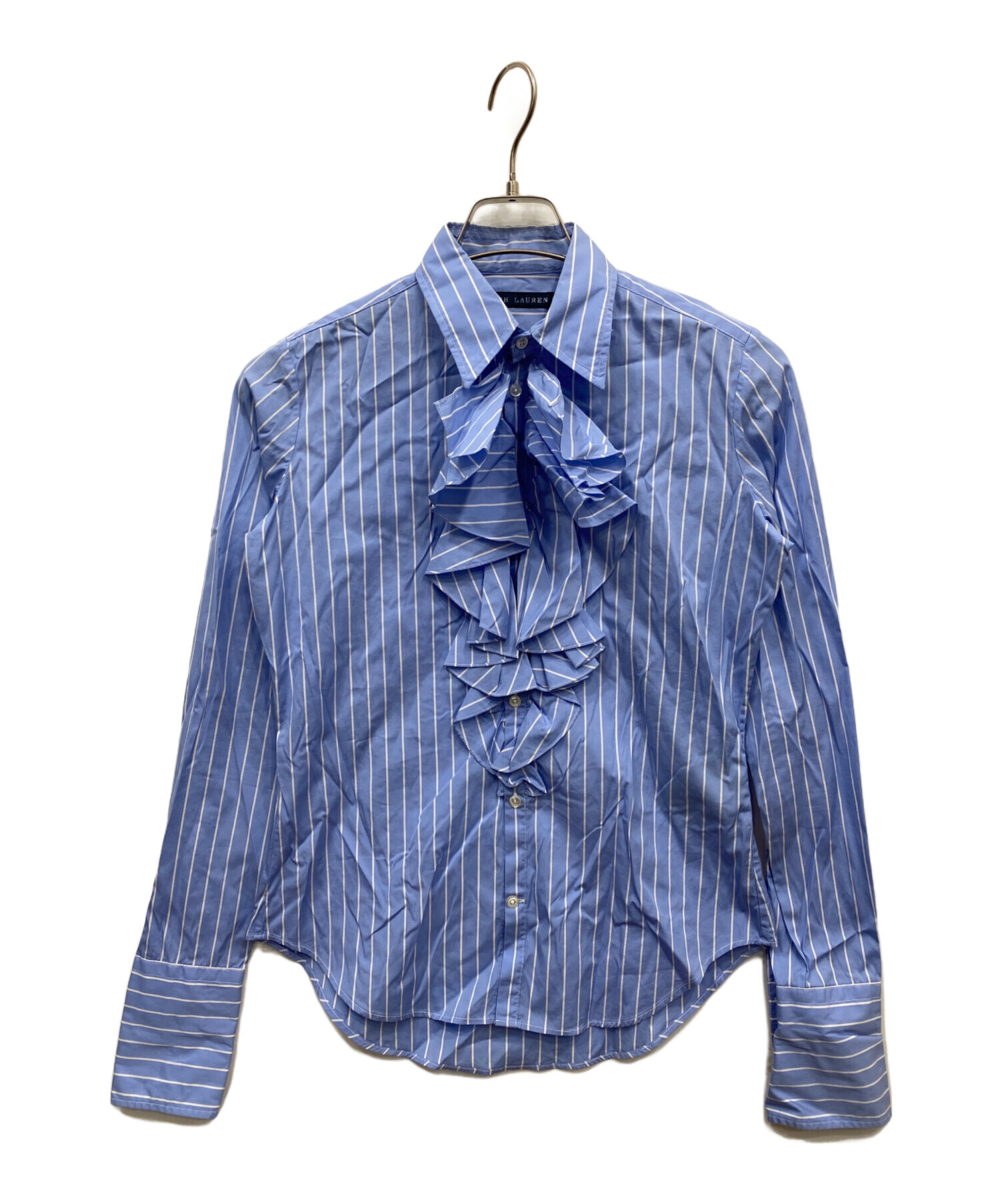 中古・古着通販】RALPH LAUREN (ラルフローレン) フリルシャツ ブルー