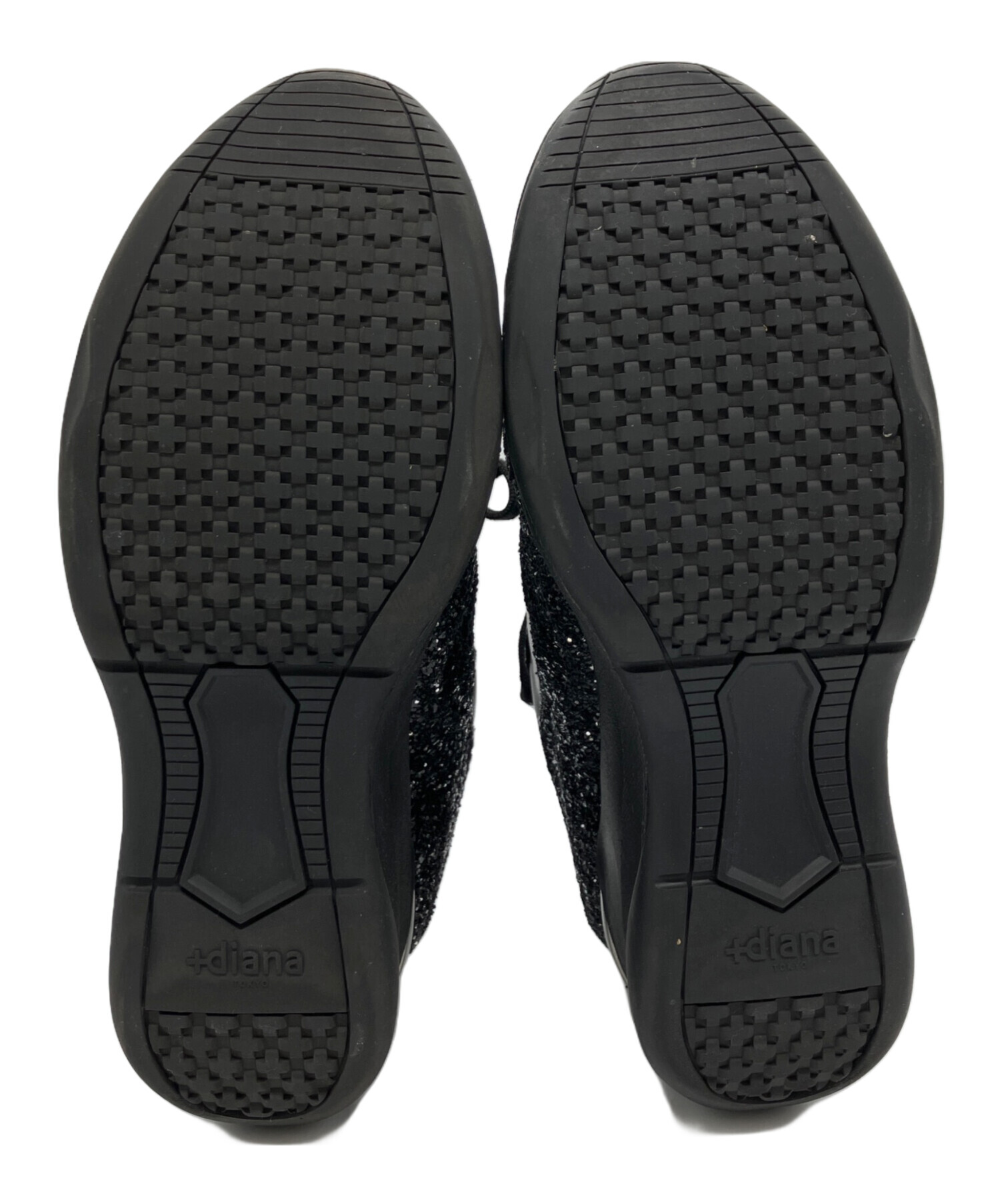 +diana tokyo⭐︎24cm⭐︎ラメブラックスニーカー 中古・古着通販】+diana tokyo (プラスダイアナ) ヒールアップ