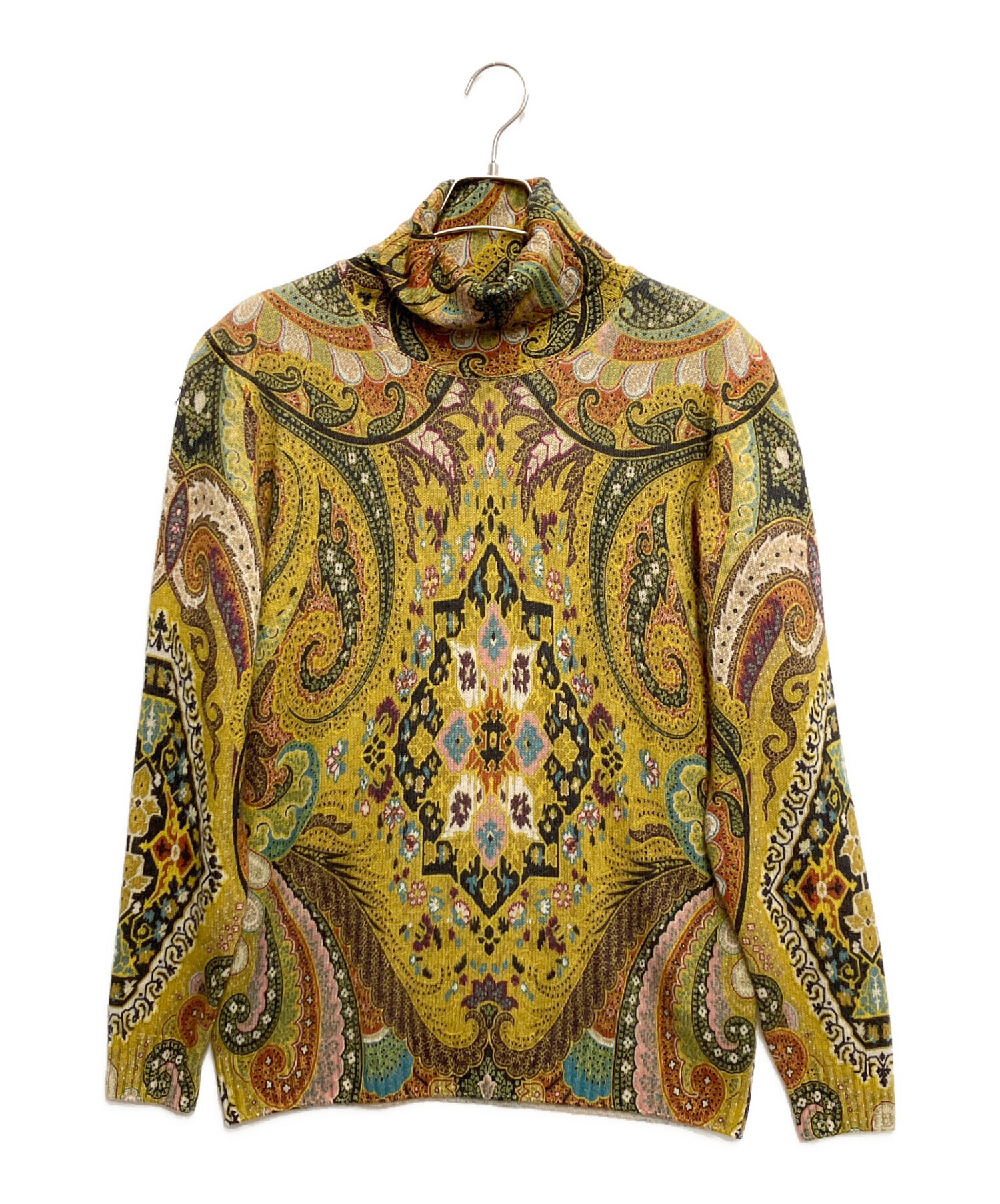 中古・古着通販】ETRO (エトロ) 総柄ニット イエロー サイズ:S