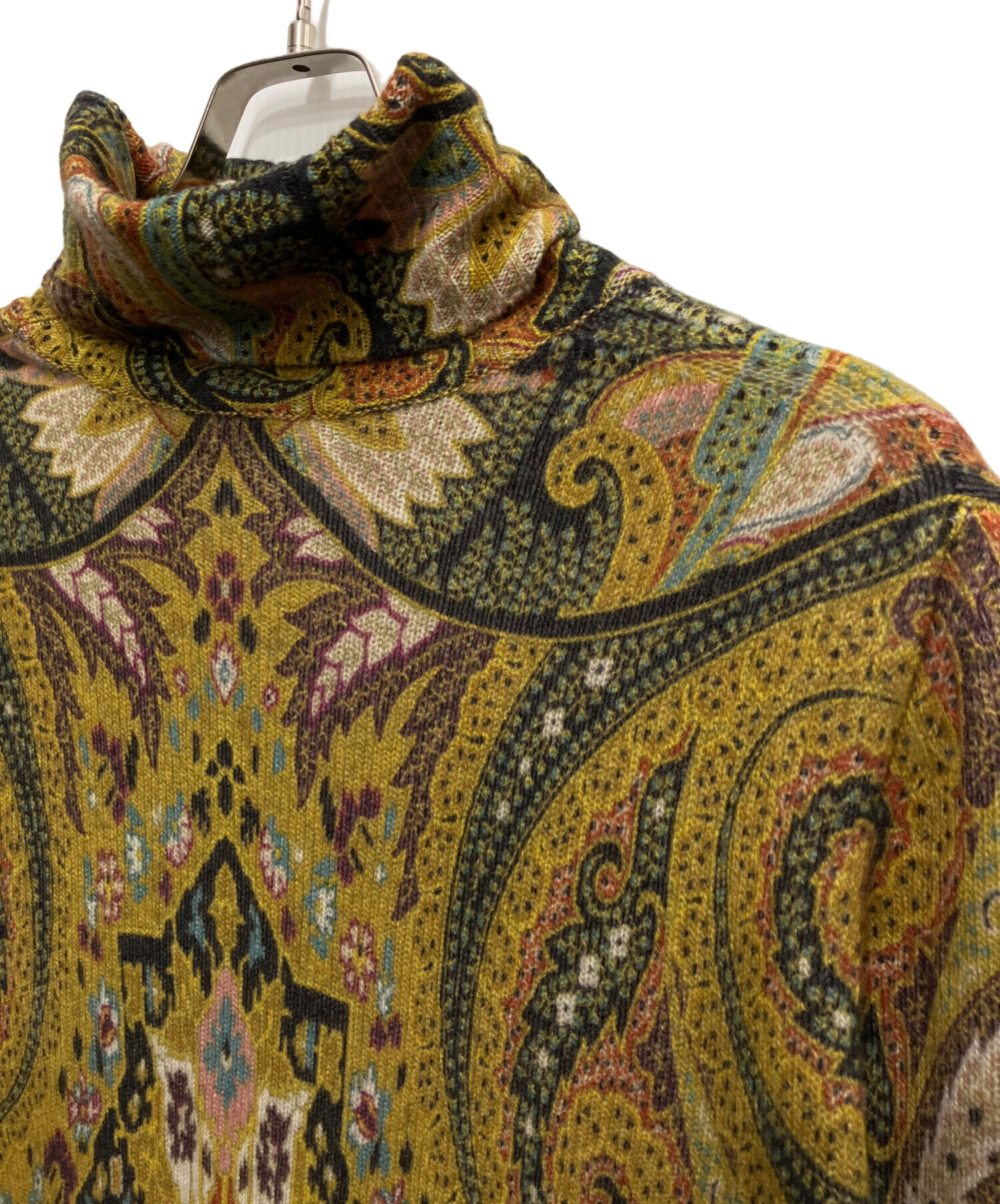 中古・古着通販】ETRO (エトロ) 総柄ニット イエロー サイズ:S