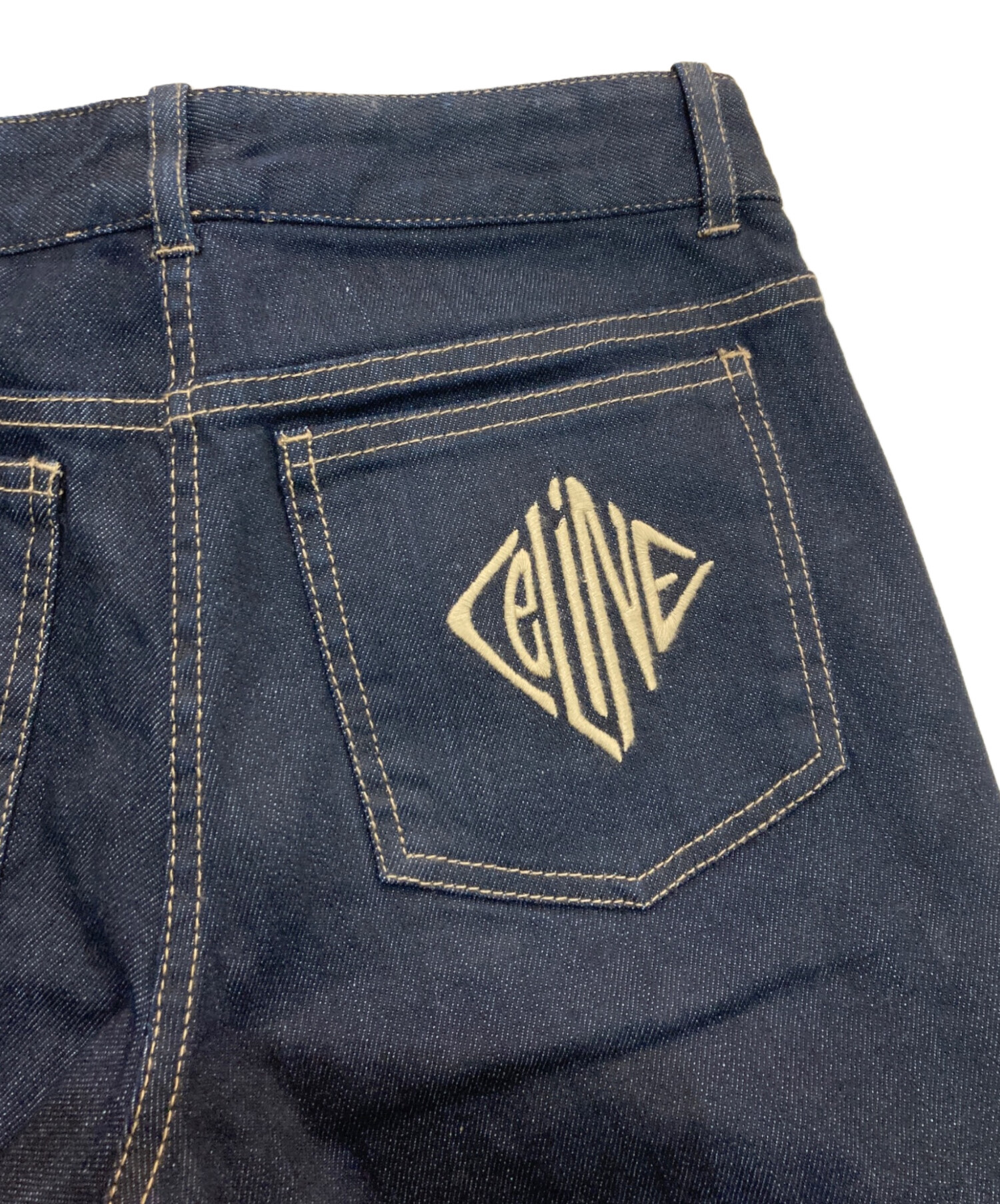 中古・古着通販】CELINE (セリーヌ) ロゴ刺繍フレアデニムパンツ 21340