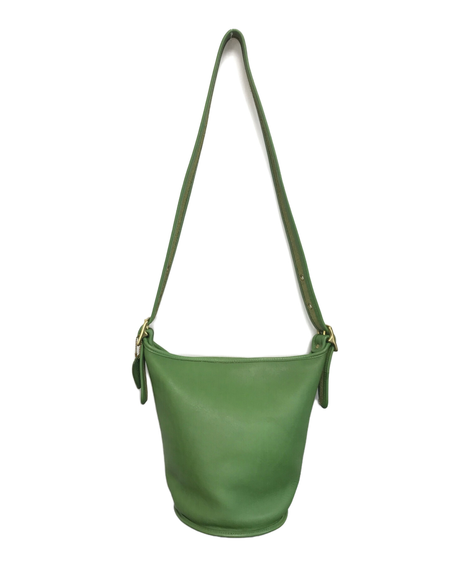 中古・古着通販】COACH (コーチ) バケツ型ショルダーバッグ グリーン