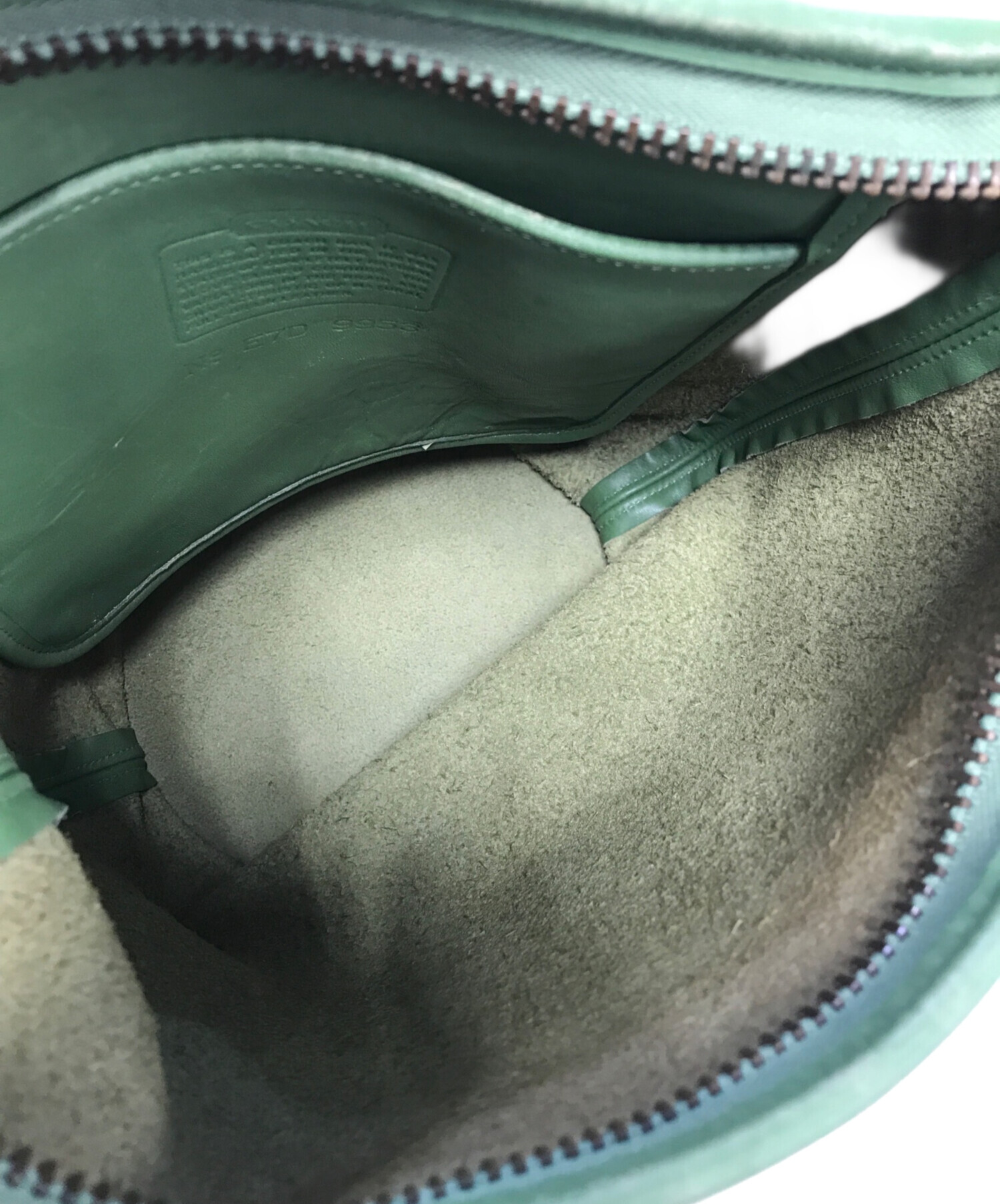 中古・古着通販】COACH (コーチ) バケツ型ショルダーバッグ グリーン