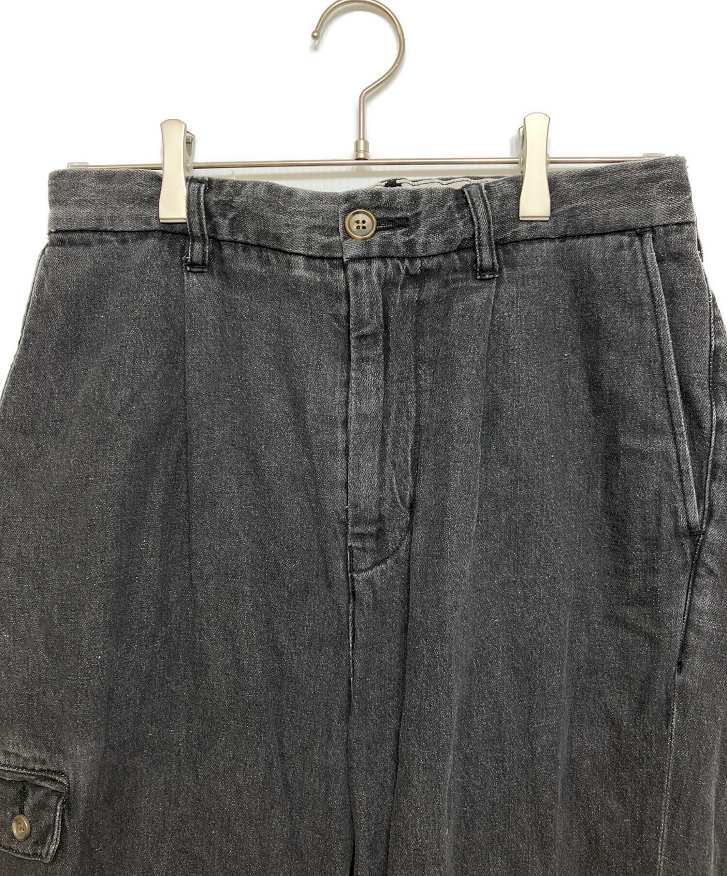 中古・古着通販】PWA (プア) Linen Mix Denim Trousers ブラック