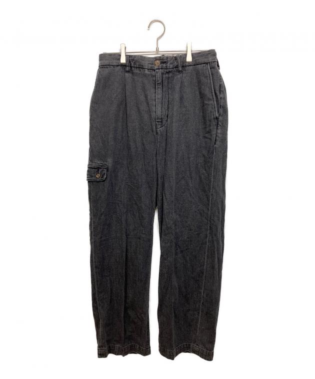 美品 PWA LINEN MIX DENIM TROUSERS デニム　M 中古・古着通販】PWA (プア) Linen Mix Denim Trousers ブラック
