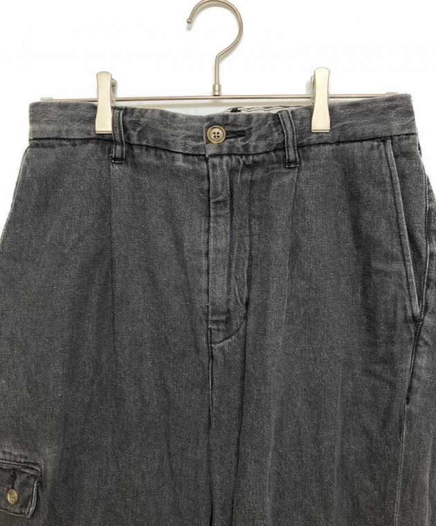 中古・古着通販】PWA (プア) Linen Mix Denim Trousers ブラック
