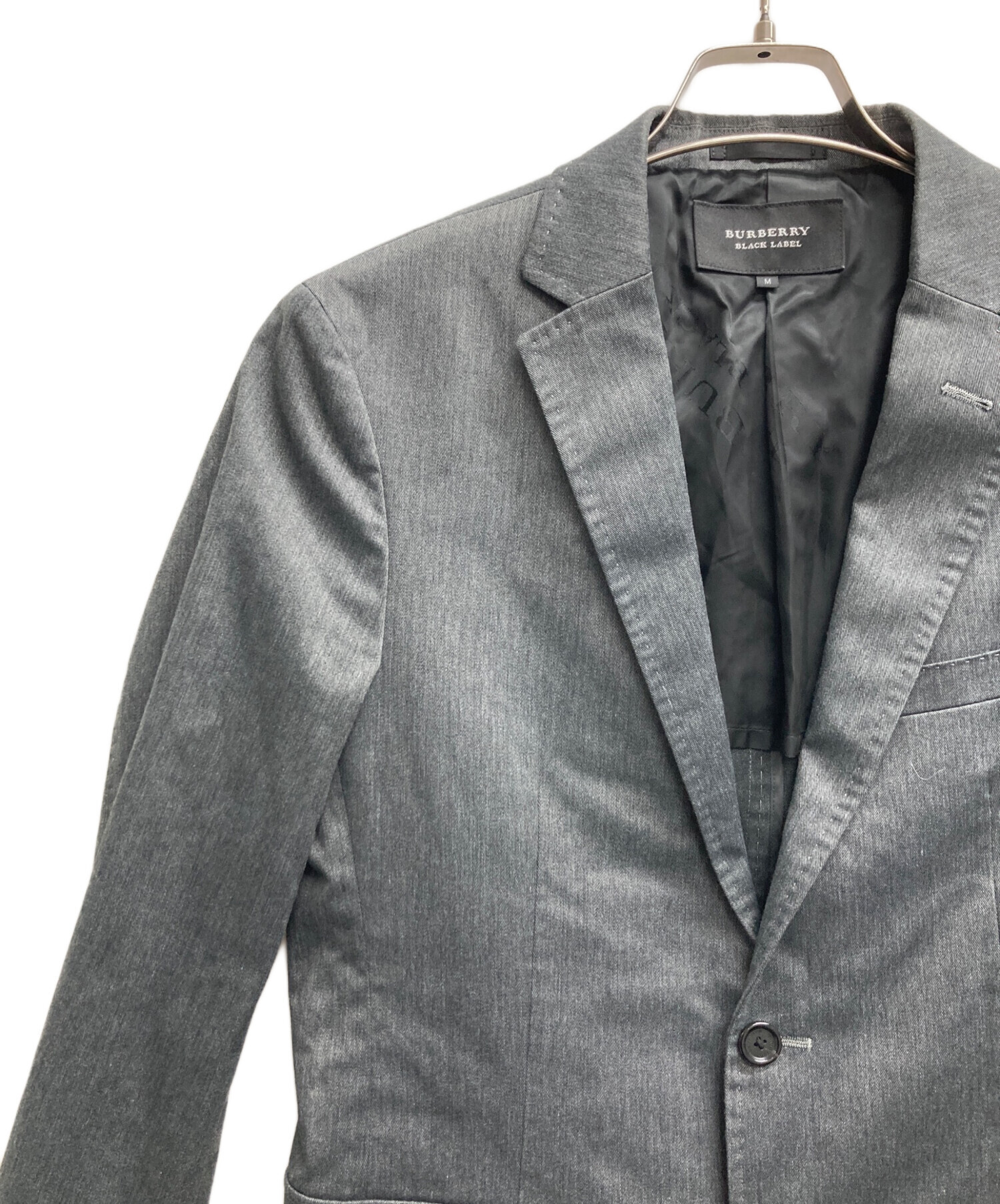 BURBERRY BLACK LABEL テーラードジャケット ダークグレー 中古・古着通販】BURBERRY BLACK LABEL (バーバリーブラックレーベル