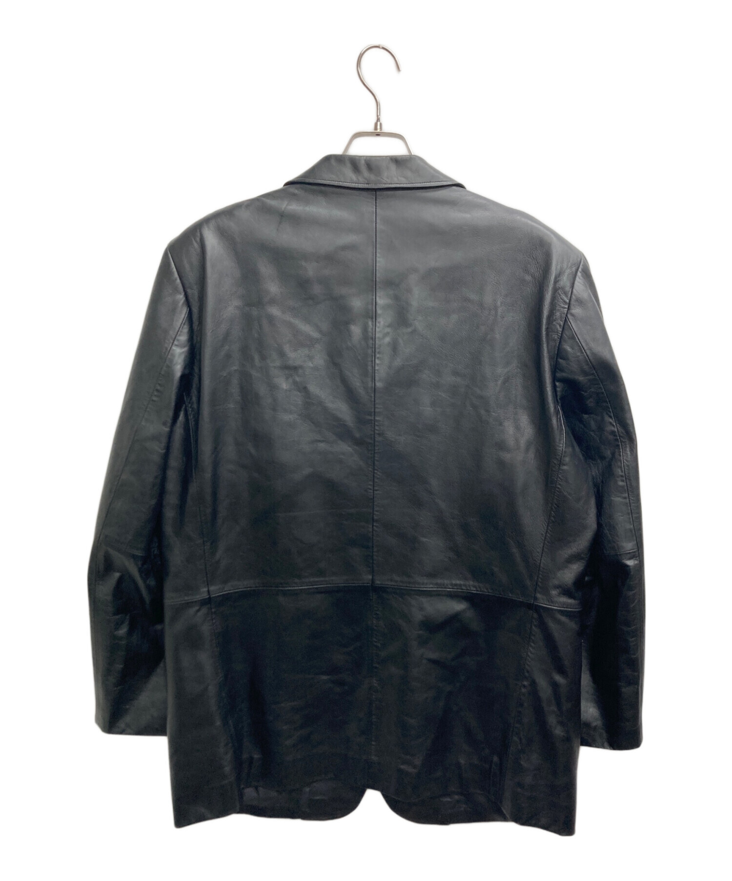 中古・古着通販】BALMAIN (バルマン) ラムレザージャケット ブラック