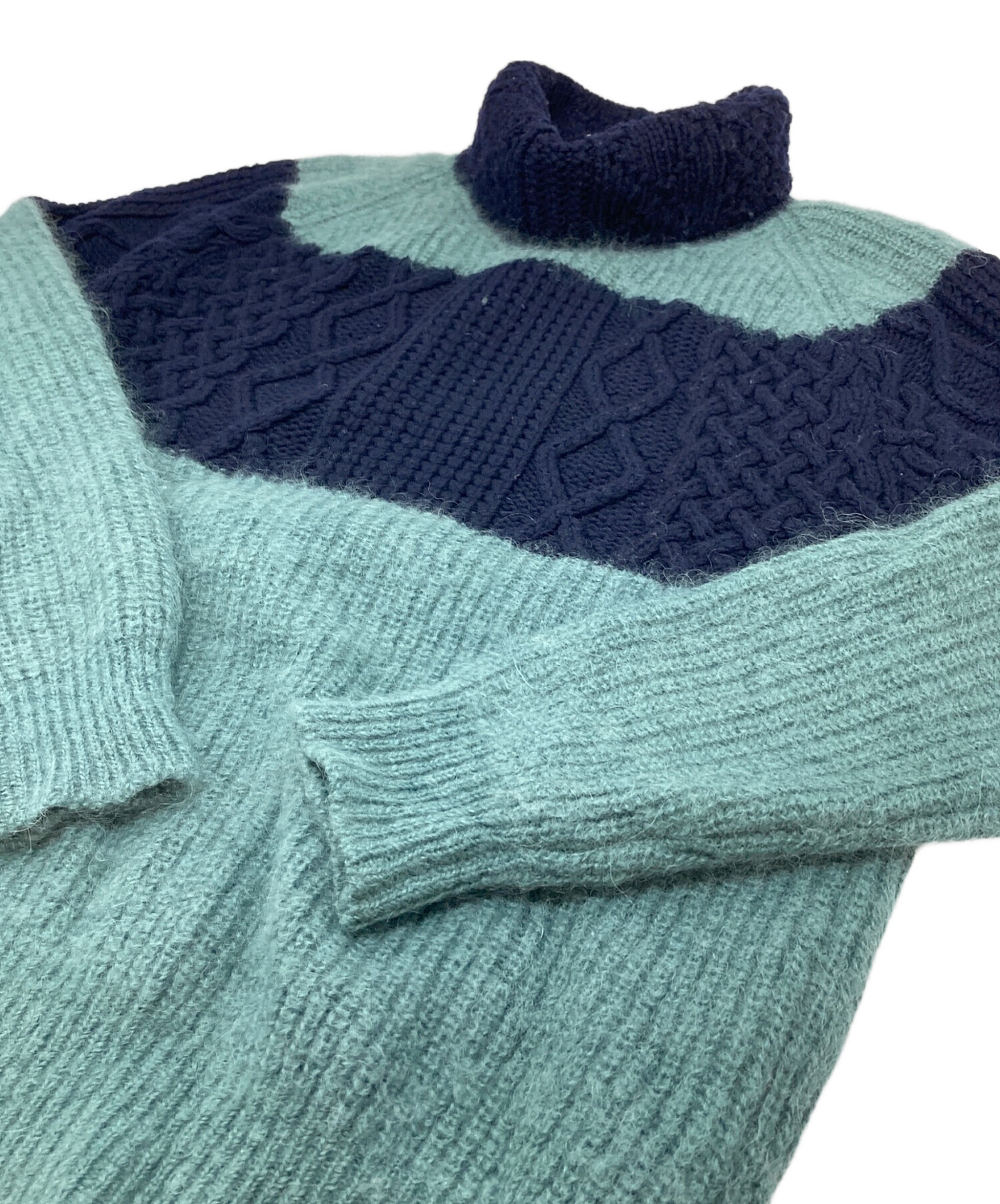 kolor タートルネック　ニット 中古・古着通販】KOLOR (カラー) モヘア混タートルネックニット