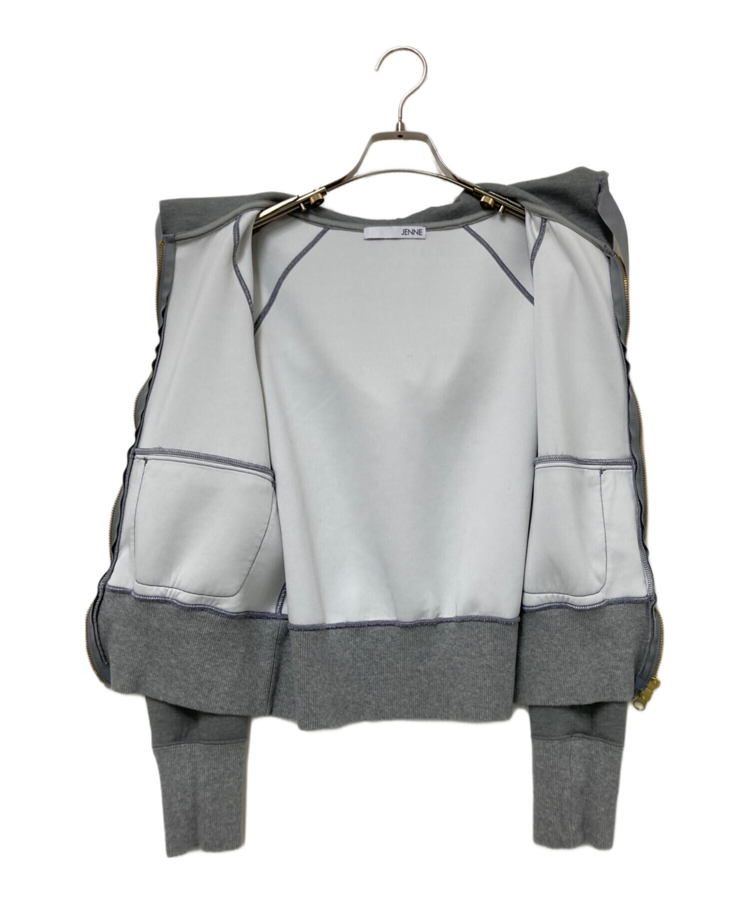 中古・古着通販】JENNE (ジェンヌ) 日本製美ラインパーカー グレー