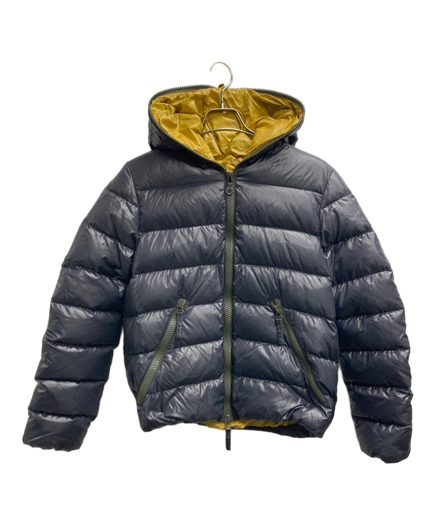 DUVATICA ネイビーフード付きダウンジャケット 42 L DUVETICA CIATO チアト / デュベティカ フード付き ネイビー 紺 ダウン