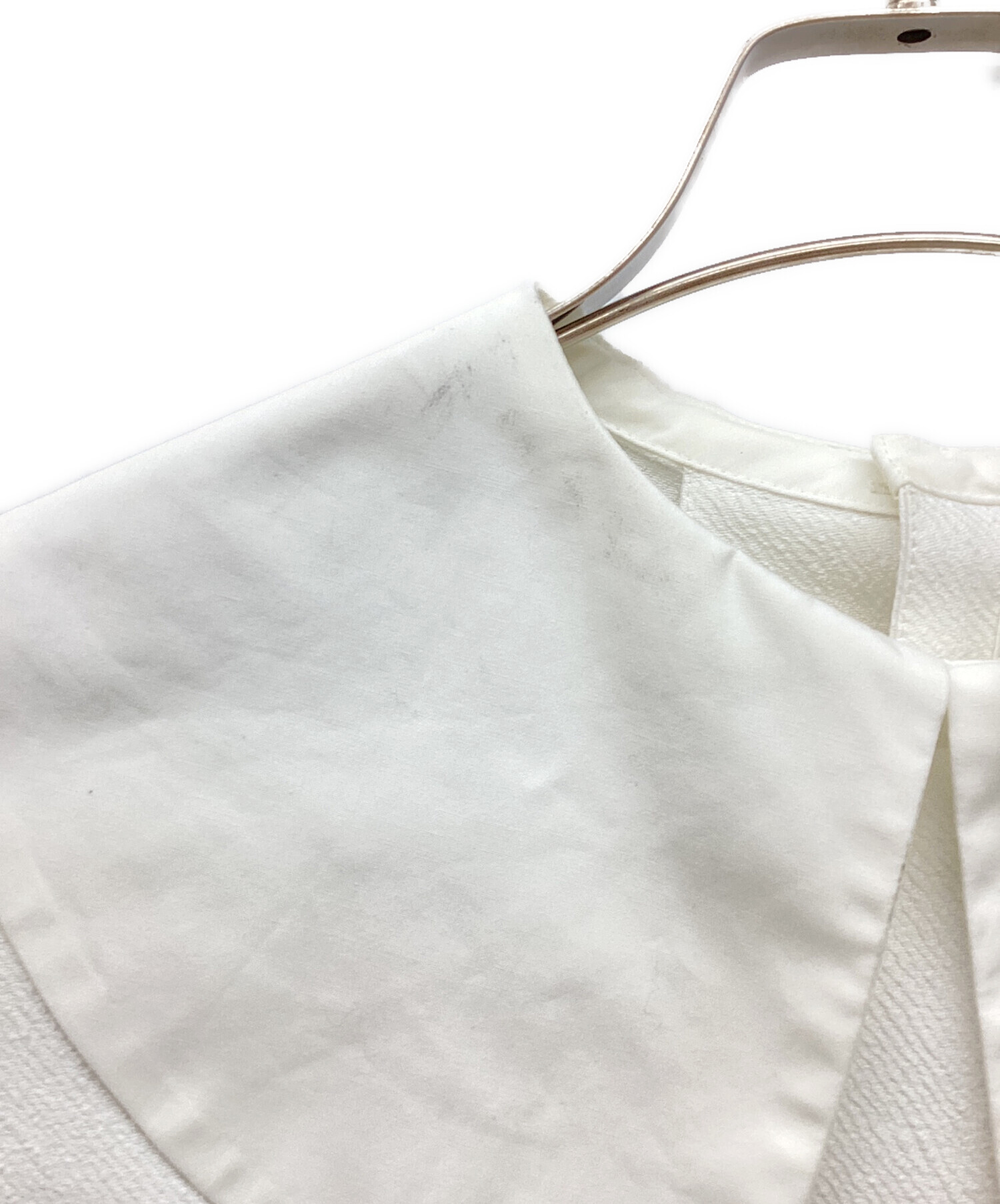 中古・古着通販】OHGA (オオガ) ビッグカラーフリルブラウス ホワイト 