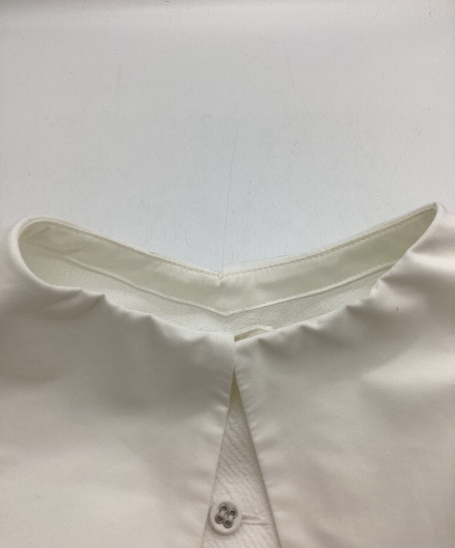 中古・古着通販】OHGA (オオガ) ビッグカラーフリルブラウス ホワイト 