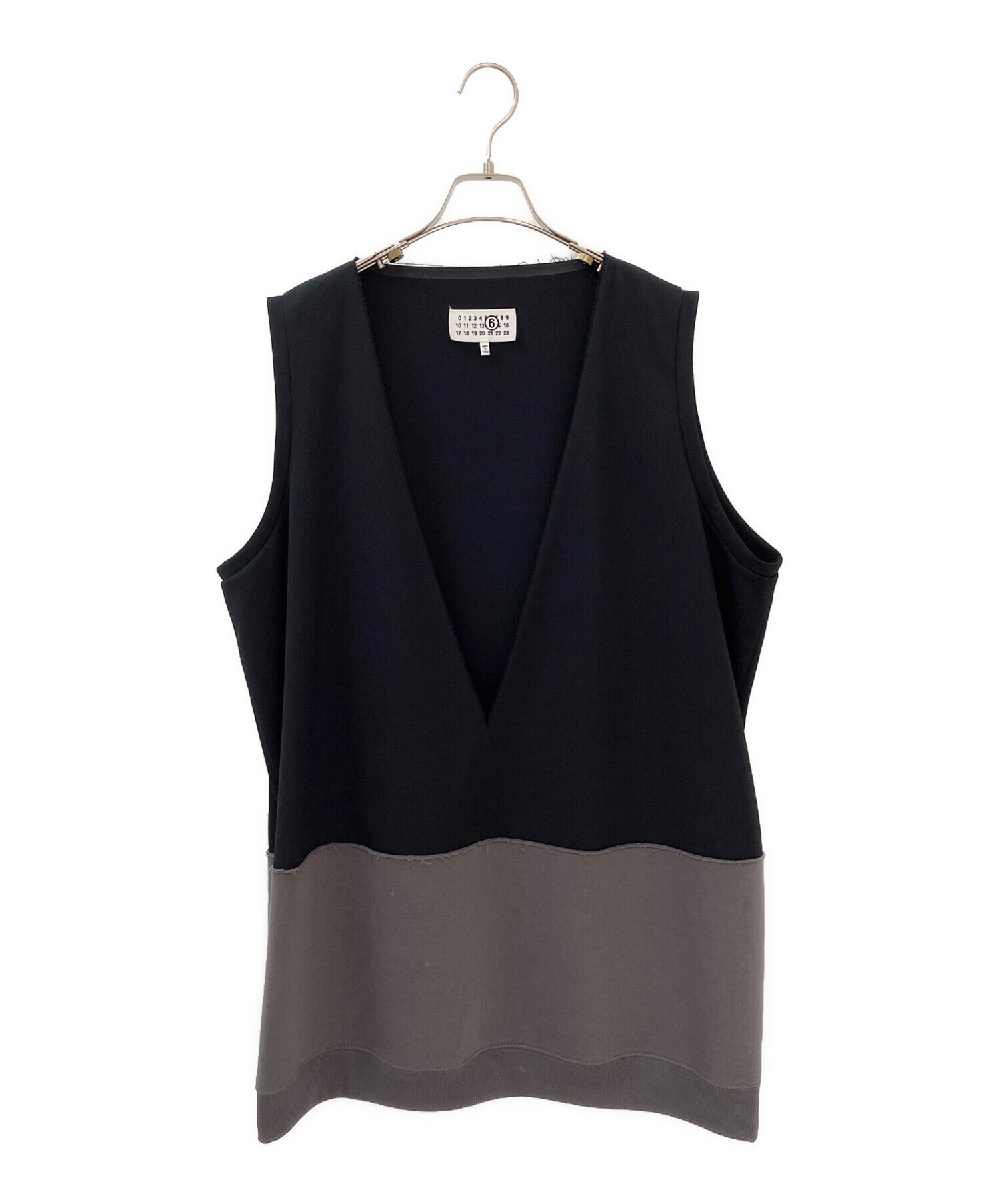 MM6 Maison MargielaのVネックカットオフノースリーブワンピース 中古・古着通販】MM6 Maison Margiela (エムエムシックスメゾン