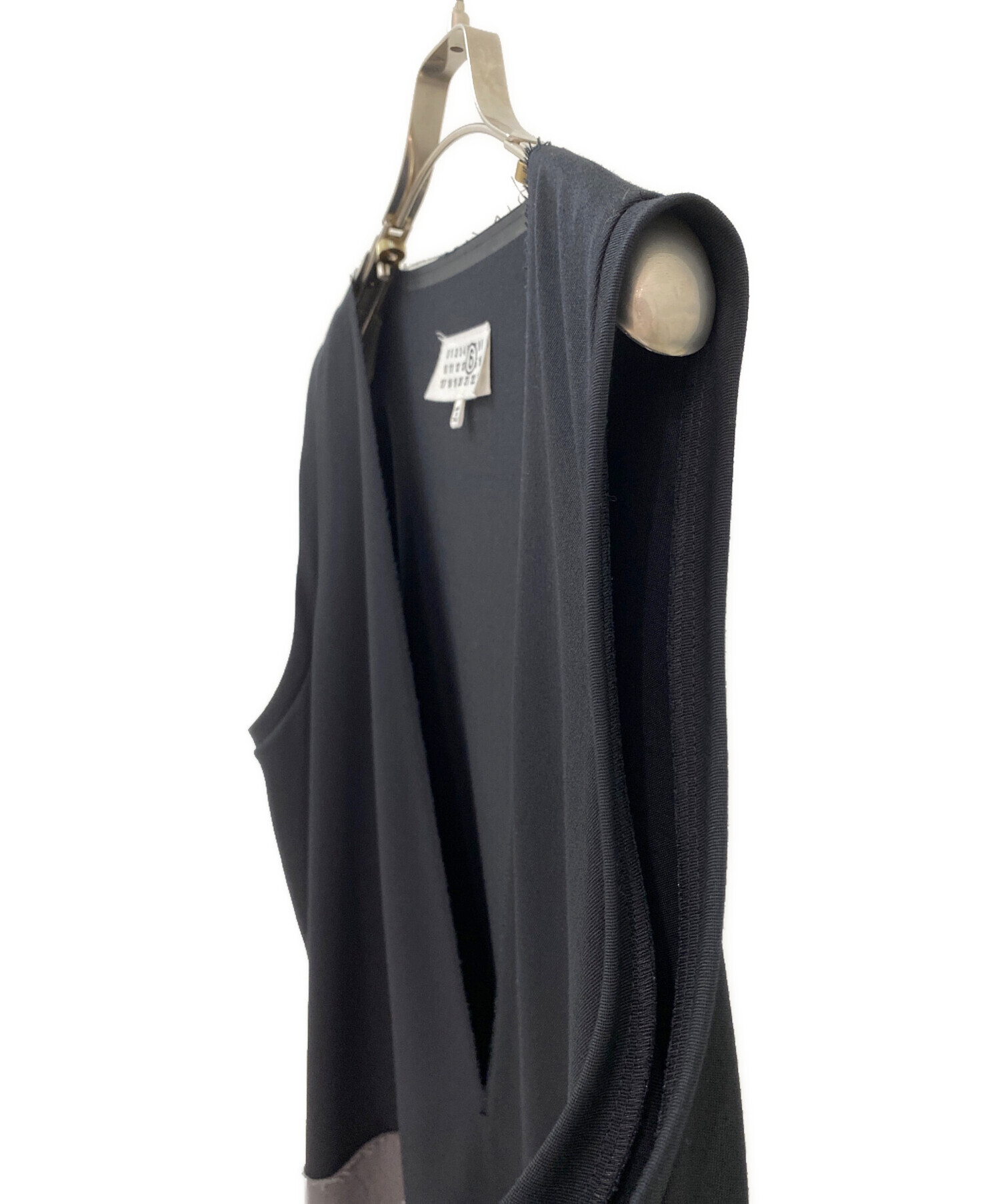 MM6 Maison MargielaのVネックカットオフノースリーブワンピース 中古・古着通販】MM6 Maison Margiela (エムエムシックスメゾン