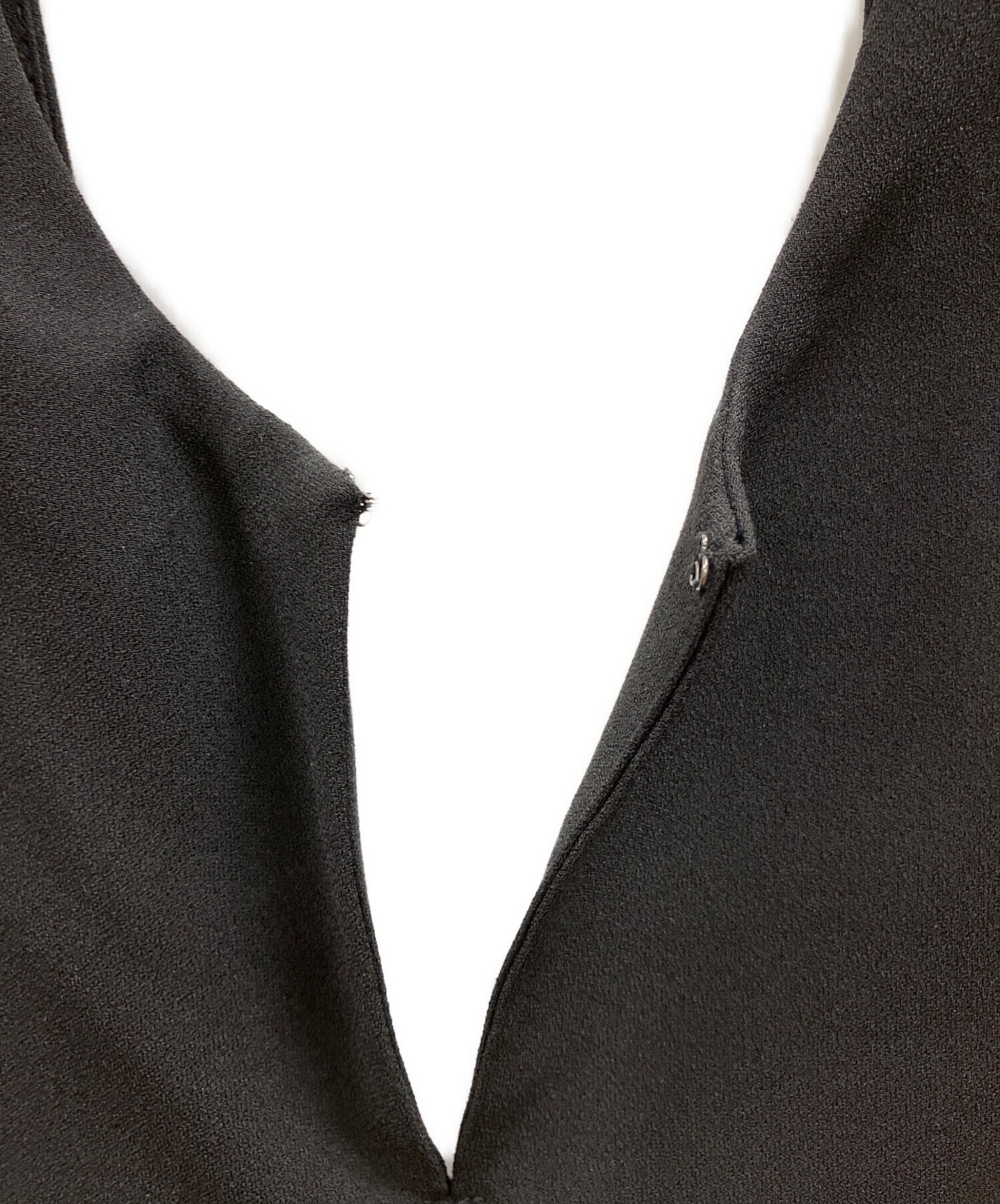 中古・古着通販】CLANE (クラネ) LAYERED BACK OPEN ONEPIECE ブラック 