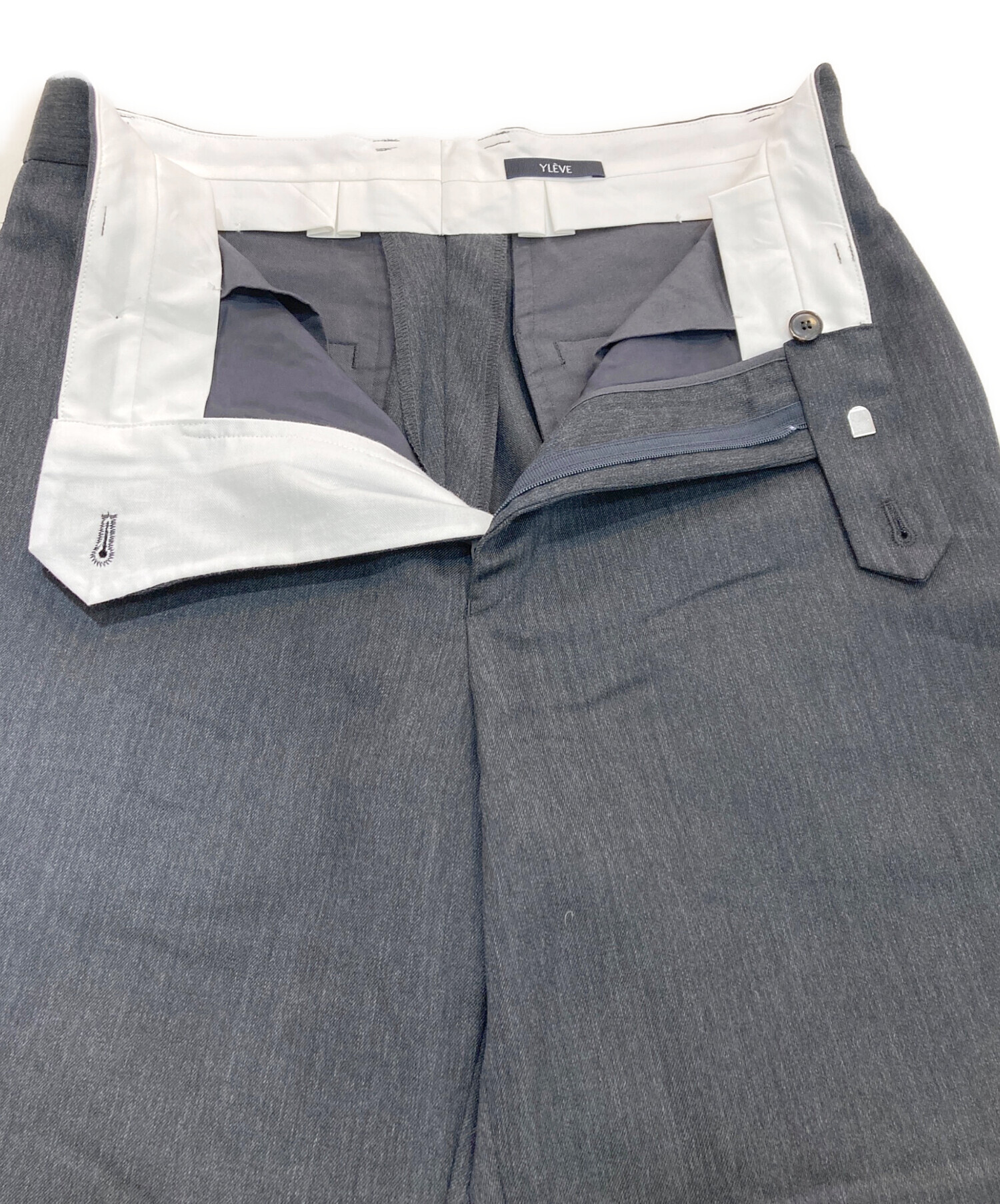 中古・古着通販】YLEVE (イレーヴ) ウールモヘアギャバジンストレート