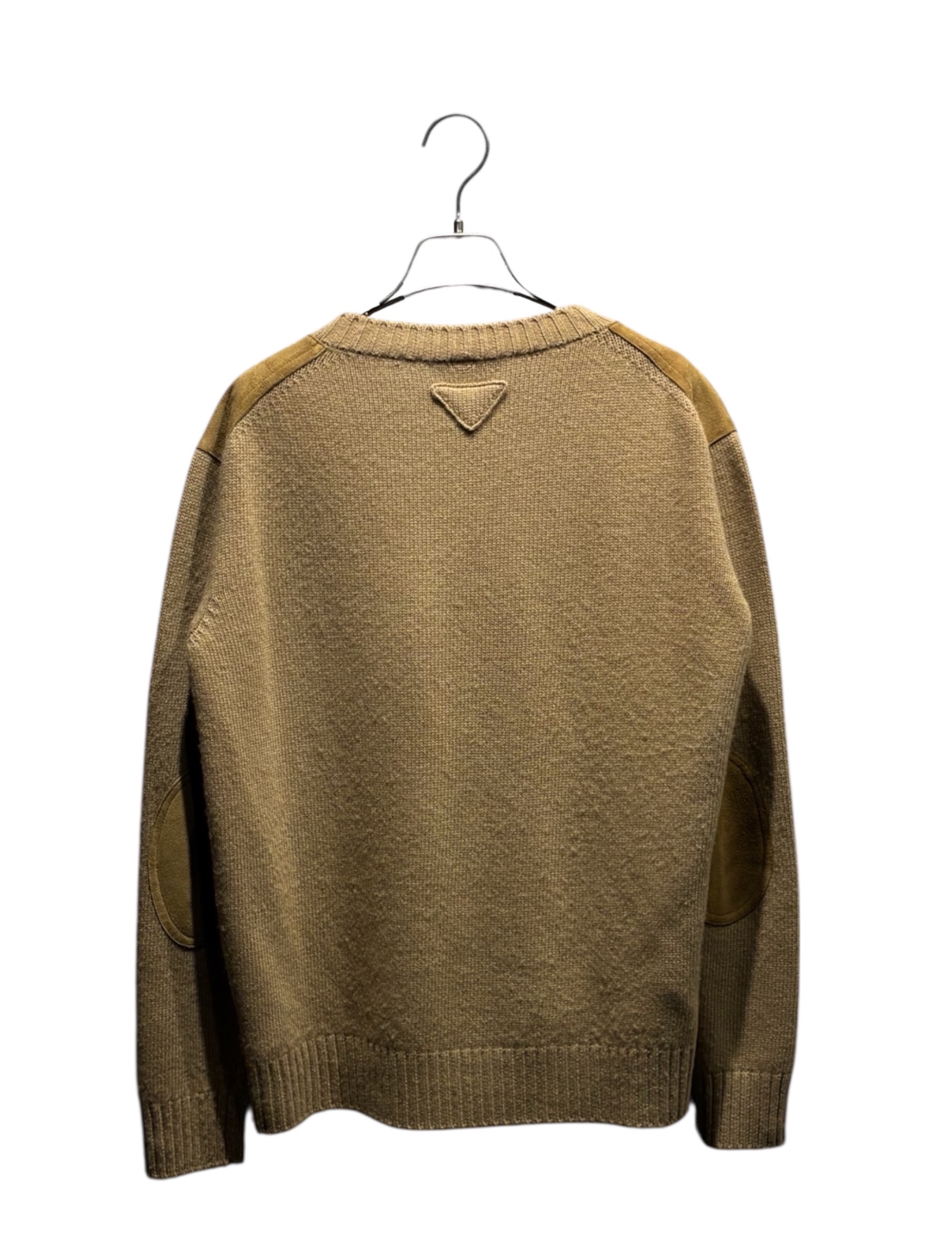 中古・古着通販】PRADA (プラダ) ウールカシミヤ/スエードVネック