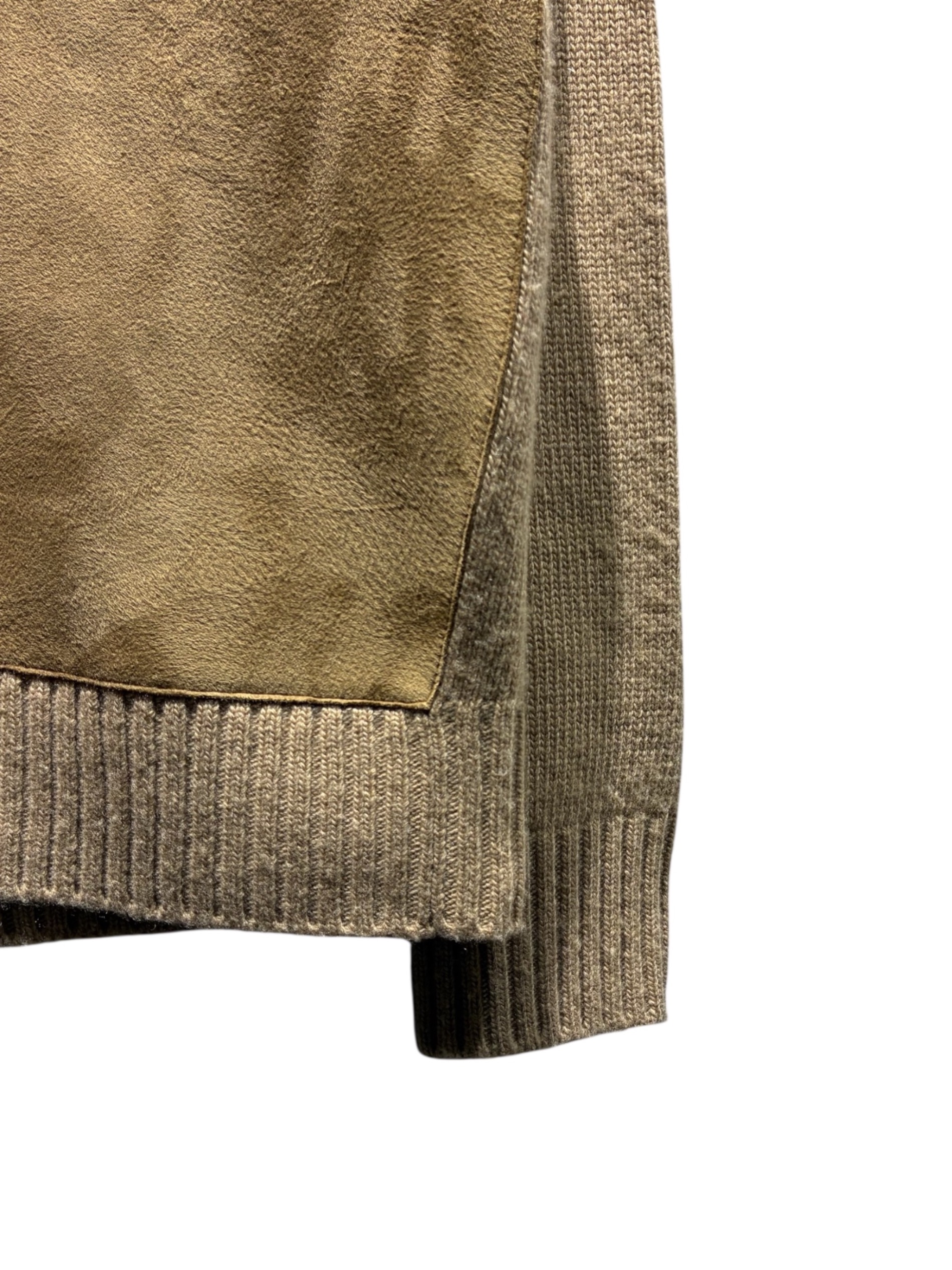 中古・古着通販】PRADA (プラダ) ウールカシミヤ/スエードVネック