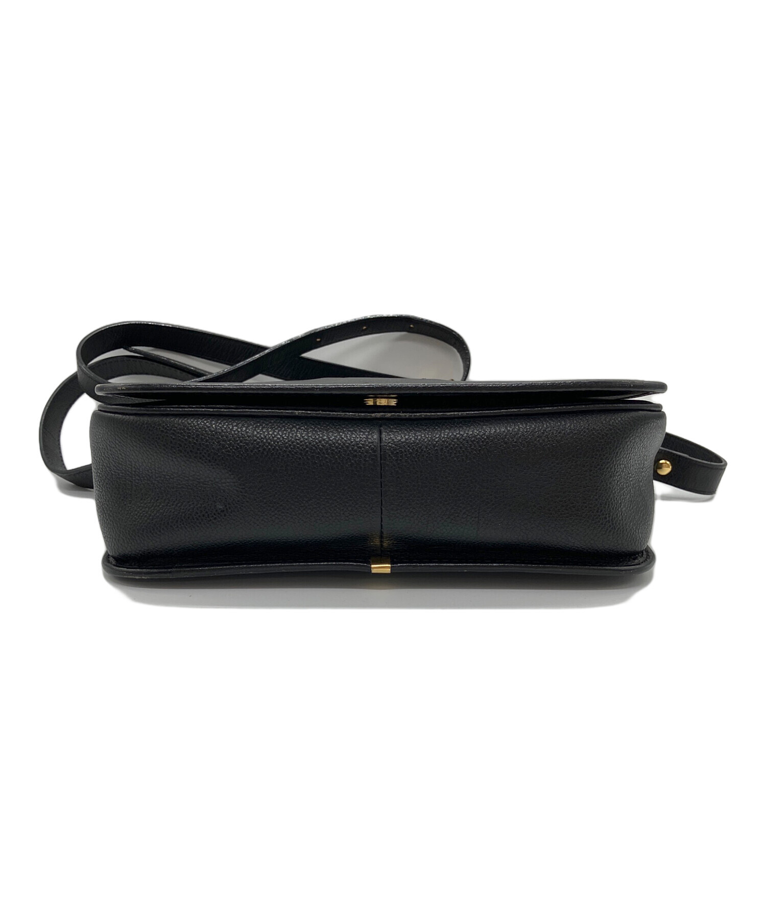 【イヴサンローラン】 希少‼︎ヴィンテージ ミニショルダー 黒 カサンドラロゴ 中古・古着通販】Yves Saint Laurent (イヴサンローラン) カサンドラ