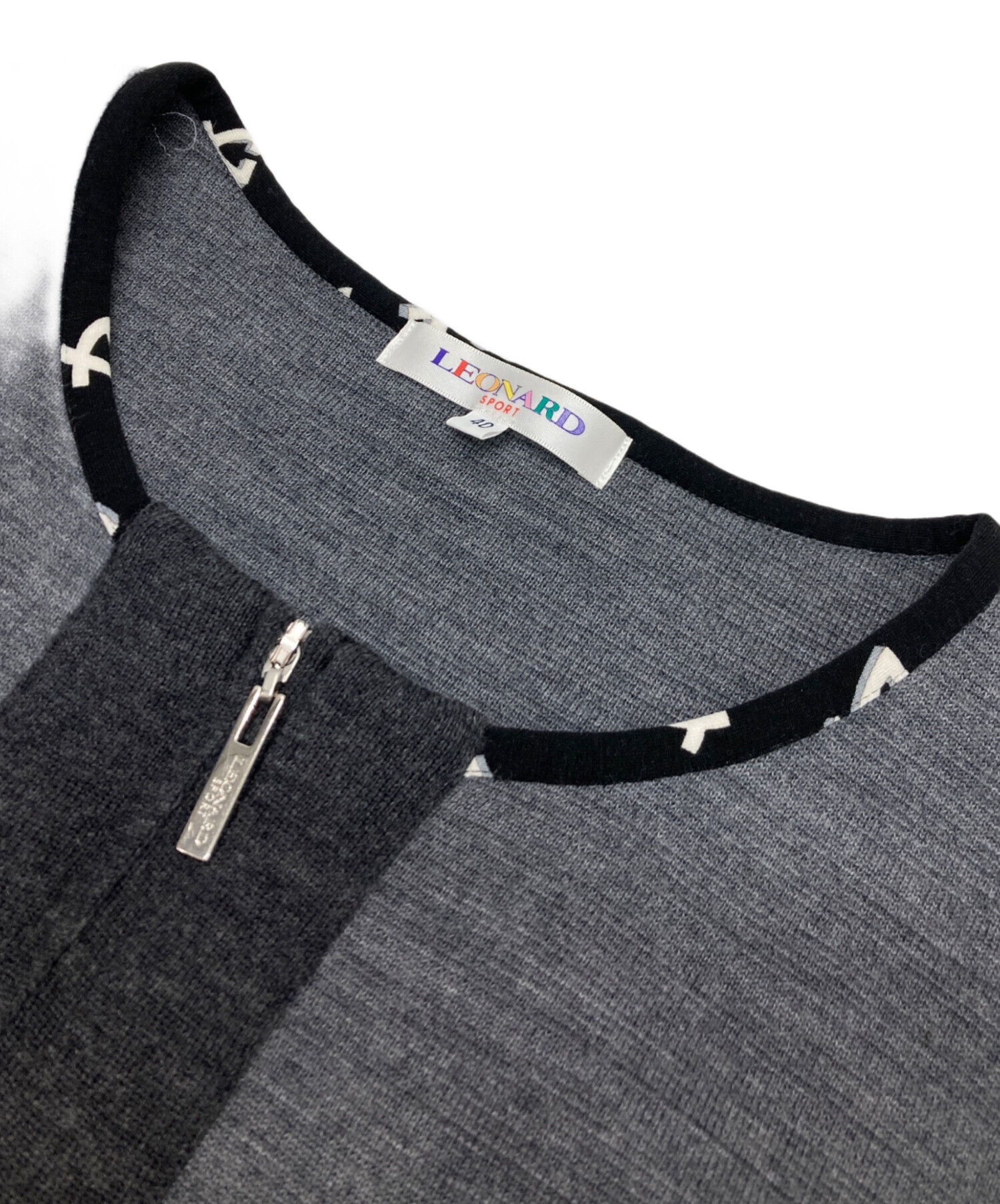 LEONARD SPORTS レオナールスポーツ ウールコート ニット 40 中古・古着通販】LEONARD SPORT (レオナール スポーツ) ニットコート