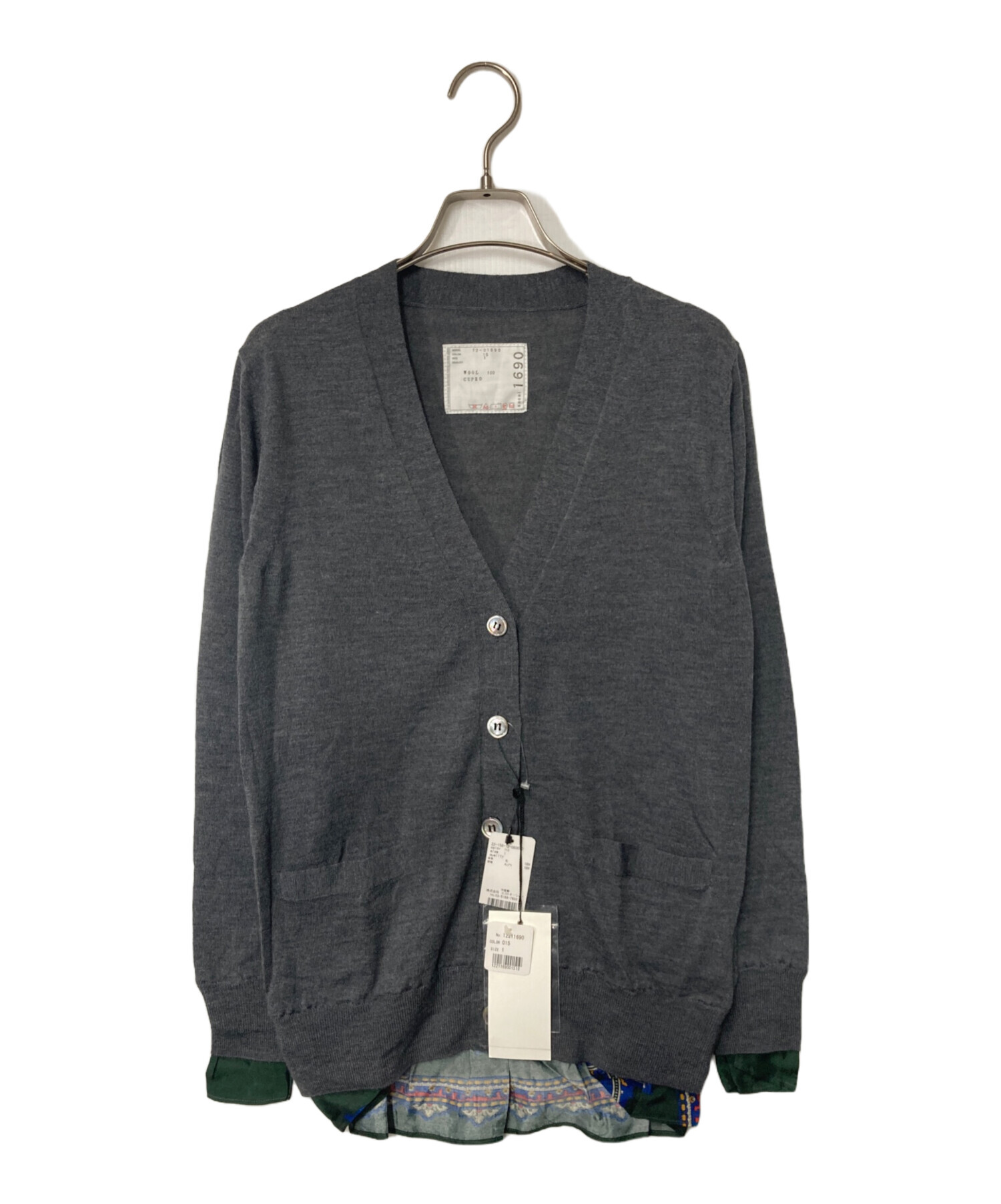 中古・古着通販】sacai (サカイ) レイヤード ウールカーディガン