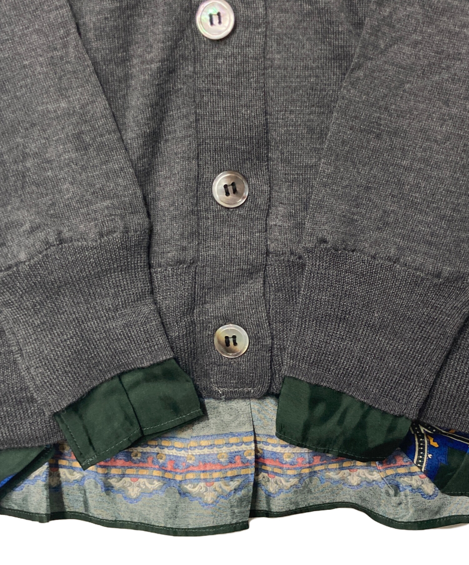 中古・古着通販】sacai (サカイ) レイヤード ウールカーディガン