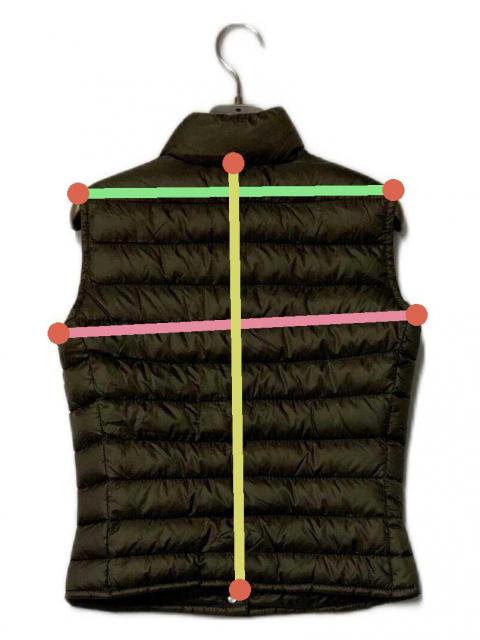 【美品】モンクレール★LIANE　リアンヌ　ダウンベスト　ワッペン　カーキ　00 中古・古着通販】MONCLER (モンクレール) LIANE/ダウンベスト カーキ