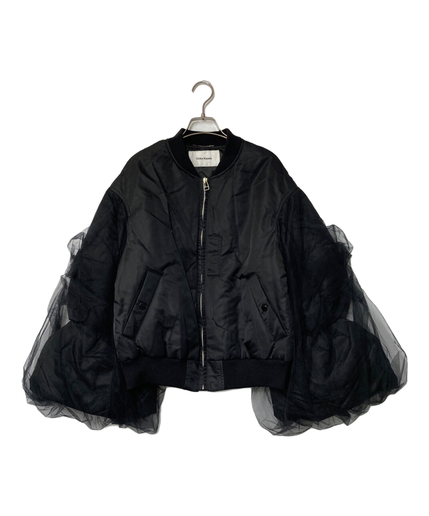 中古・古着通販】Chika Kisada (チカ キサダ) TULLE BLOUSON ブラック