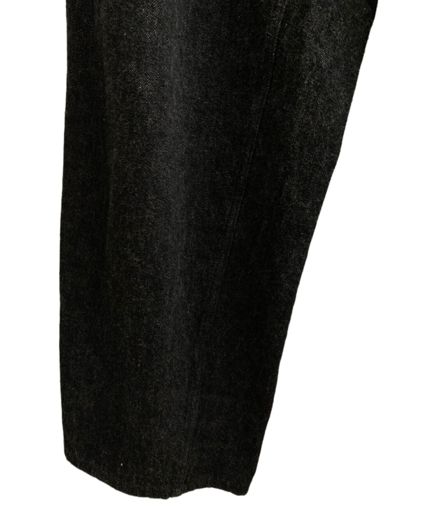 中古・古着通販】COMOLI (コモリ) デニム ベルテッドパンツ ブラック