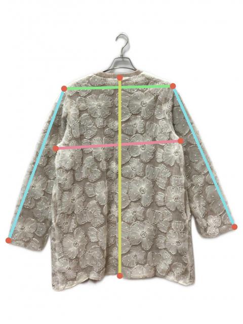 中古・古着通販】ZARA (ザラ) コントラストフェイクパールニットコート