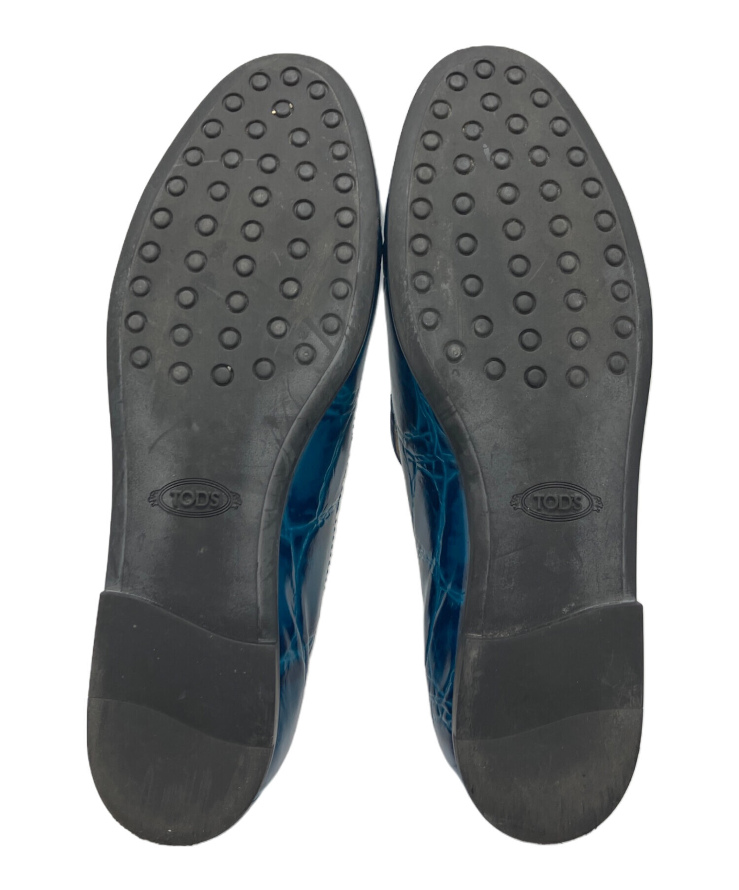 中古・古着通販】TOD'S (トッズ) レザーフラットシューズ ブルー