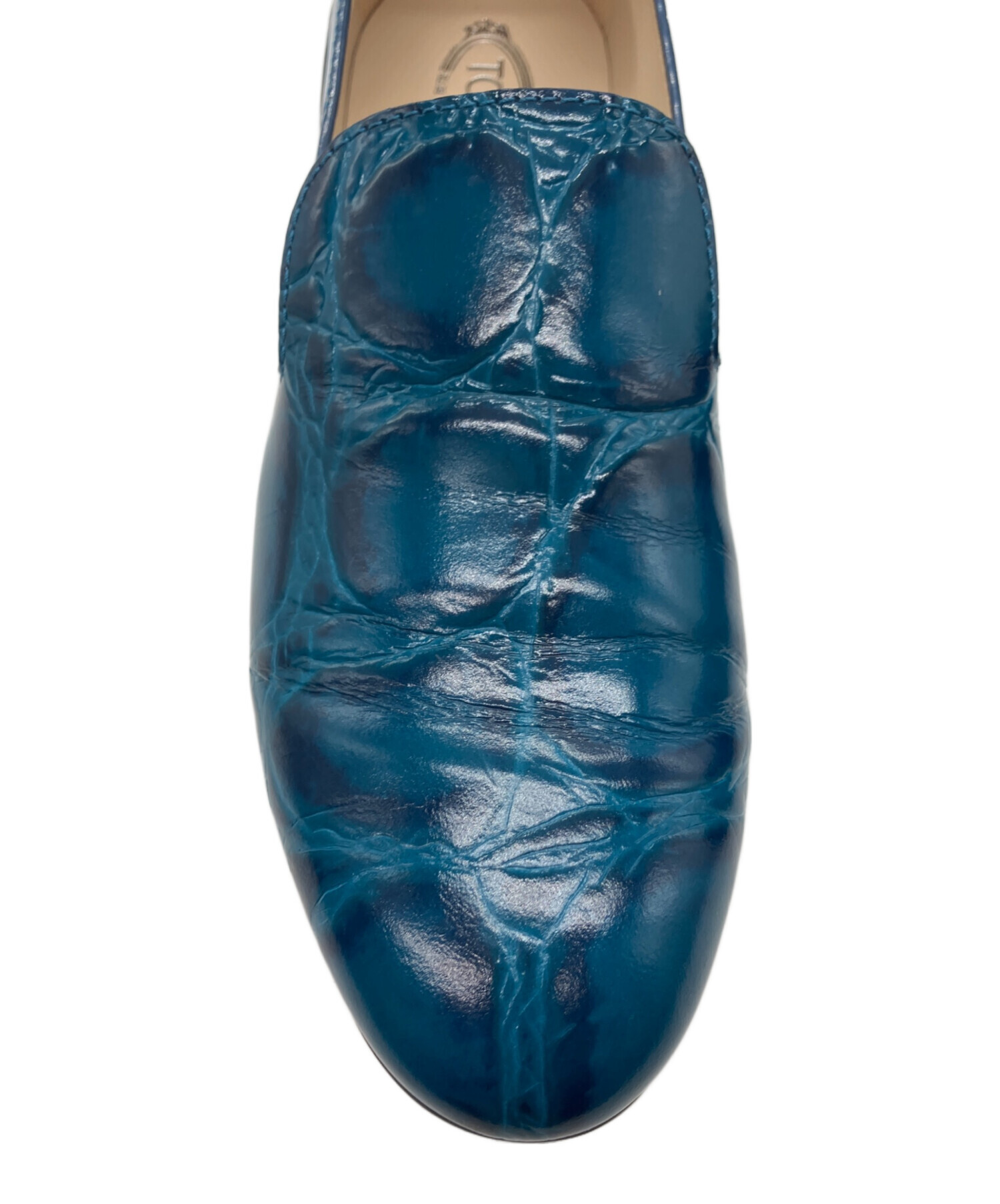 中古・古着通販】TOD'S (トッズ) レザーフラットシューズ ブルー