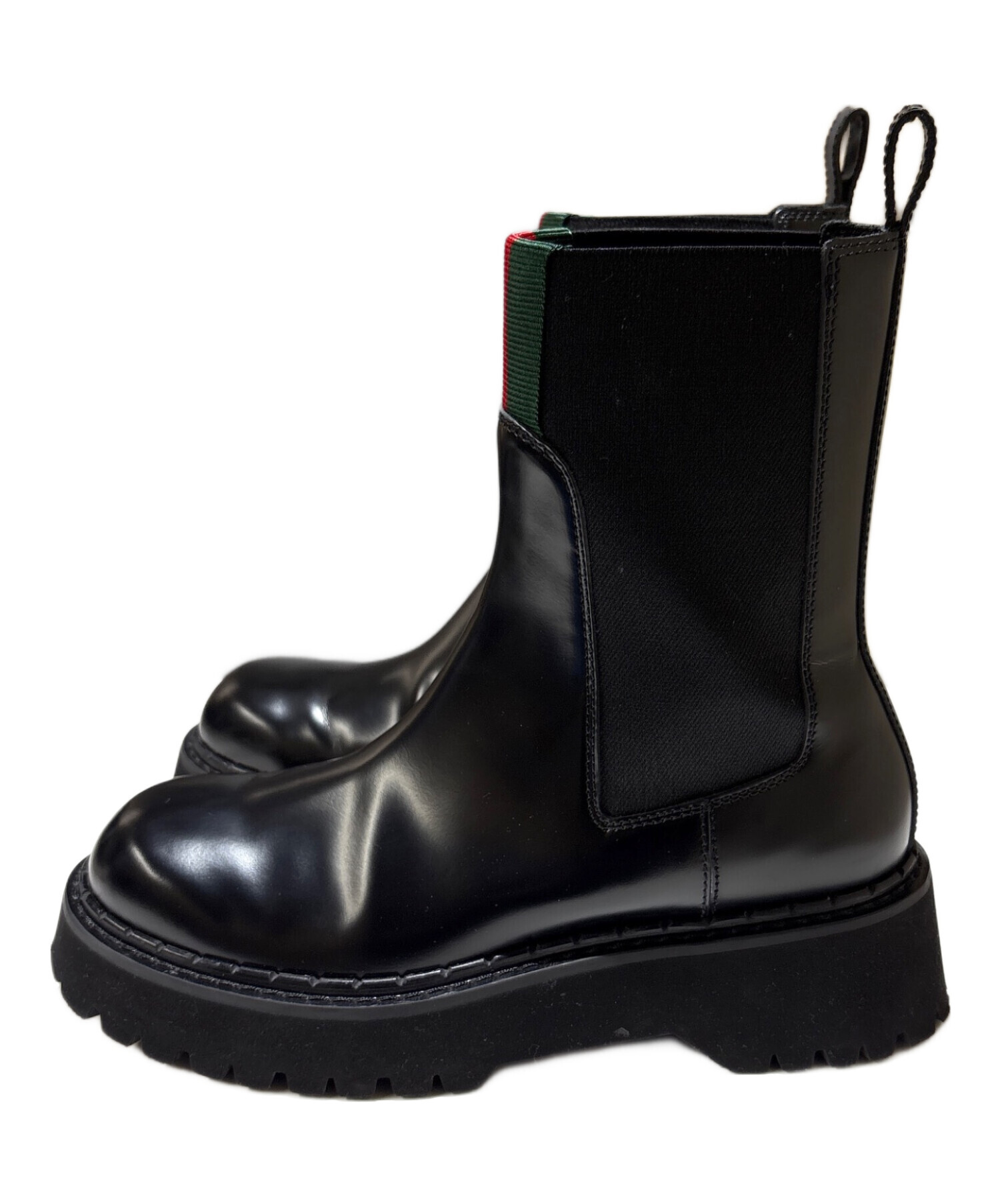 中古・古着通販】GUCCI (グッチ) ウェブストライプサイドゴアブーツ