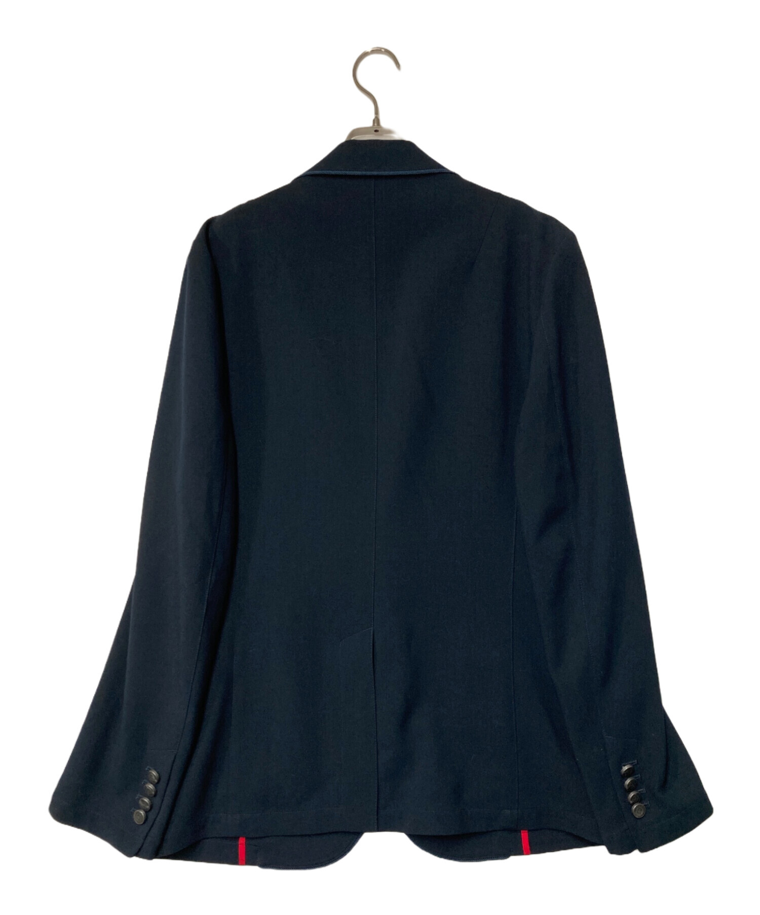 1piu1uguale3 シアサッカージャケット　ピークドラペル折り鶴ピンズ 1piu1uguale3 シアサッカージャケット ピークドラペル折り鶴