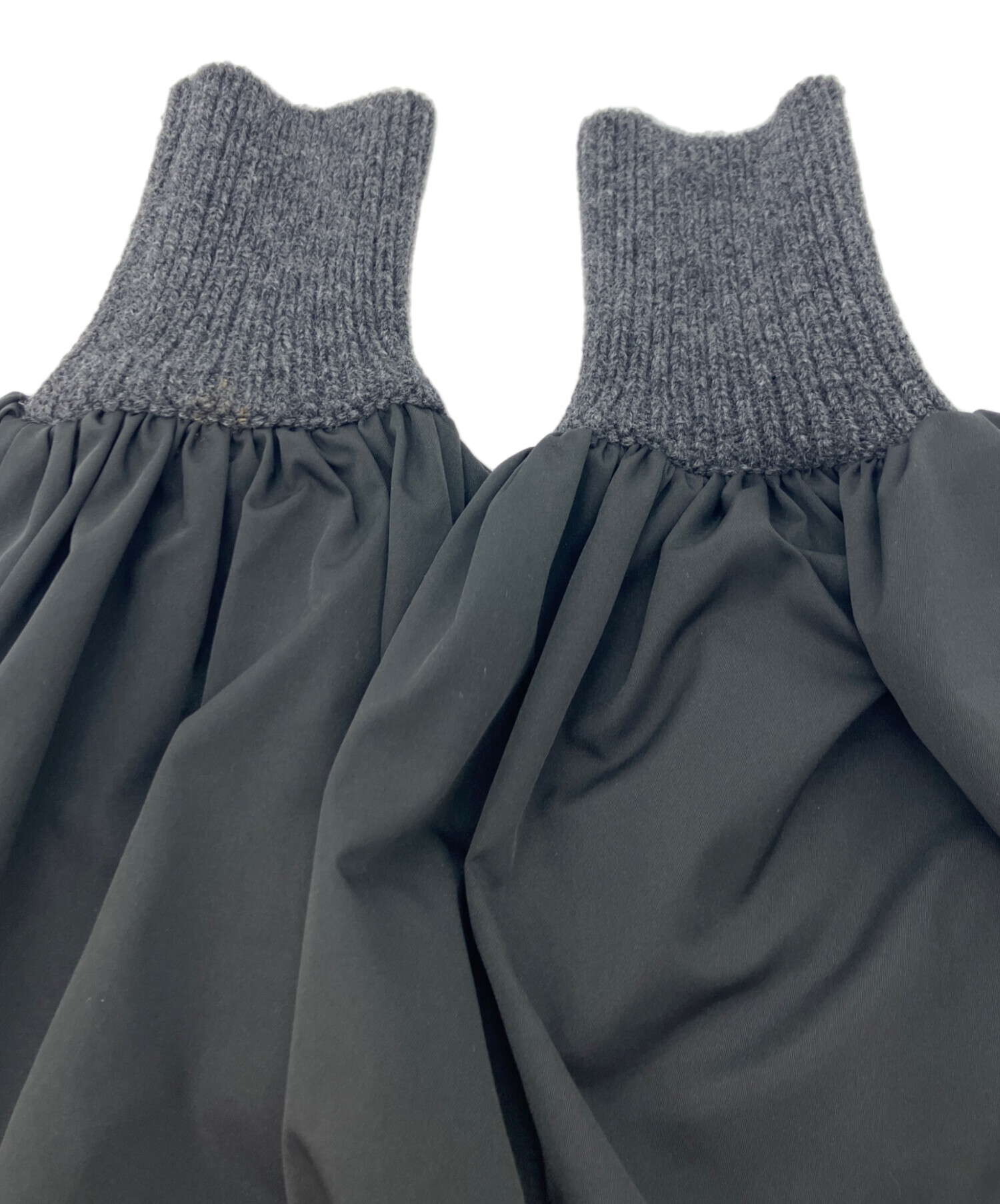 Rene ルネ ニット プリーツワンピース 36 グレー 上品シルエット