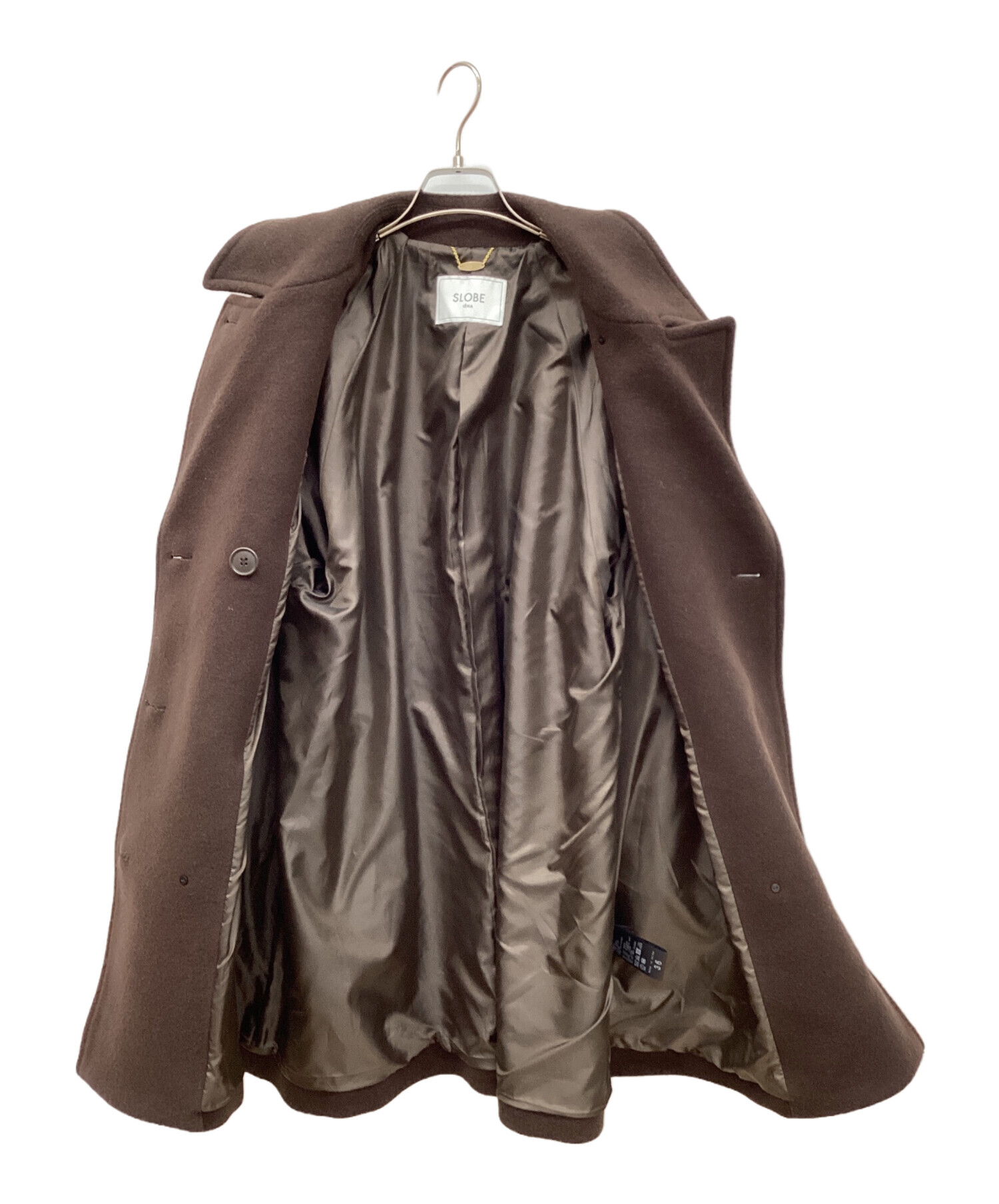 SLOBE IENA メルトンビックPコート ブラウン 36 SLOBE IENA（スローブイエナ）の「メルトンビッグPコート（ピーコート