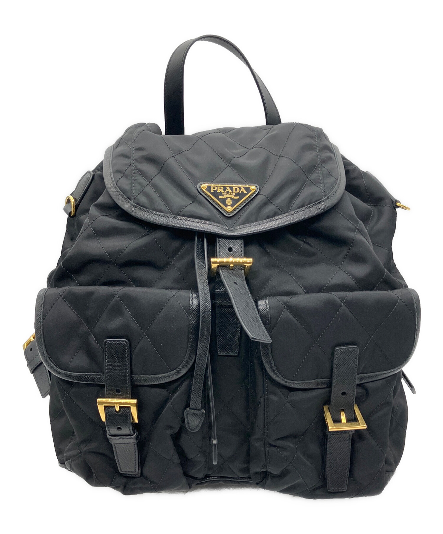 中古・古着通販】PRADA (プラダ) キルティングバックパック/リュック
