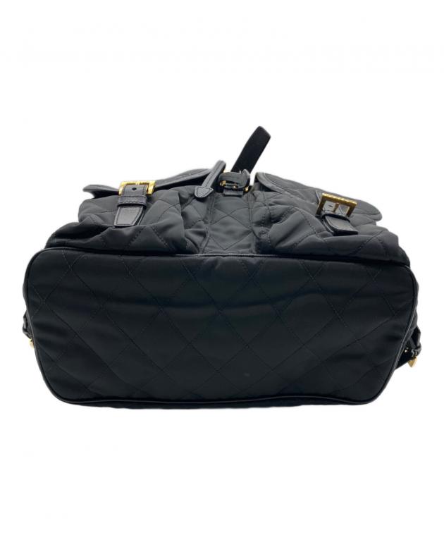 PRADA ブラック キルティング バックパック ネット限定】PRADA プラダ キルティング リュックサック 1BZ066